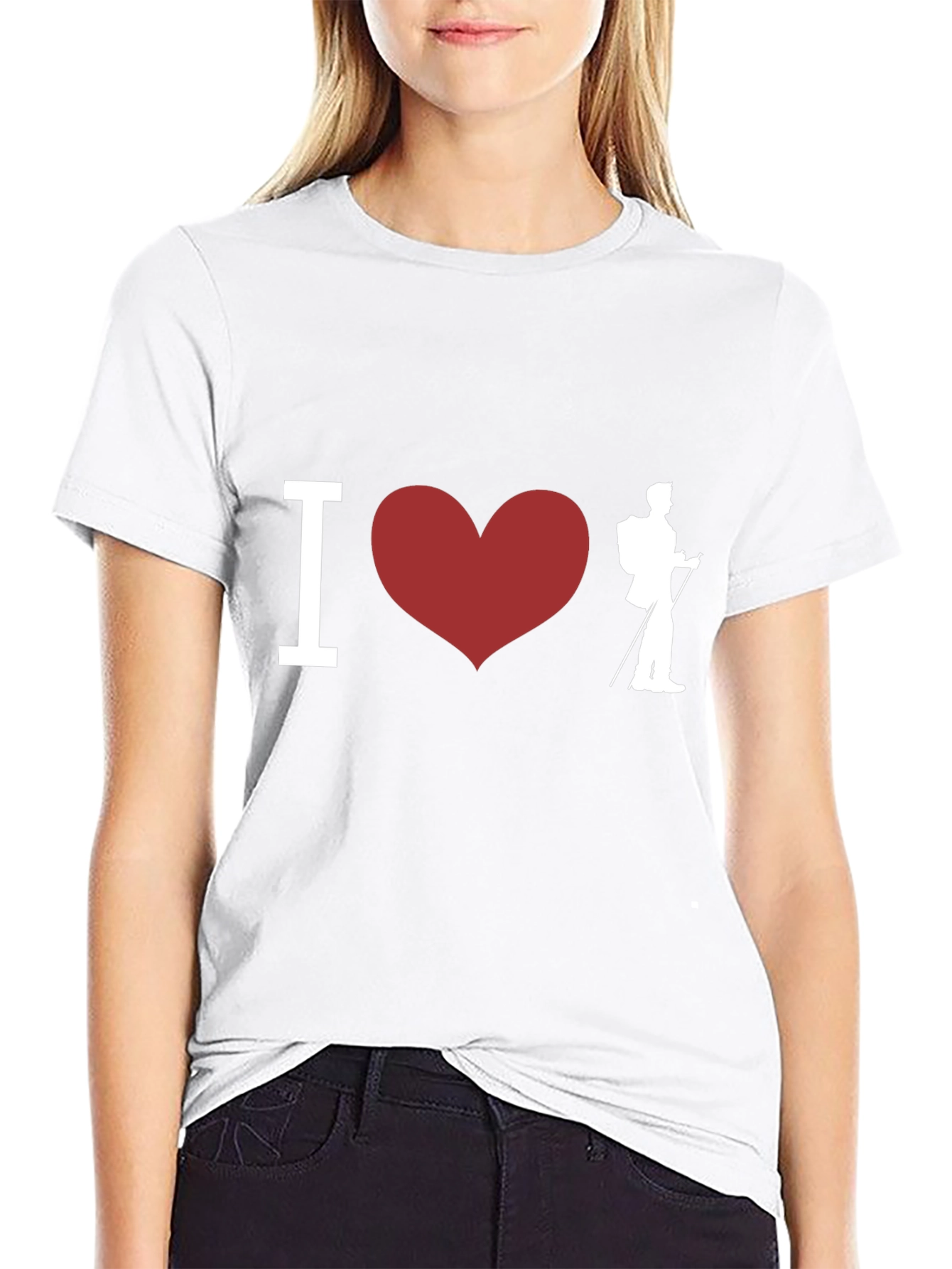 I Heart Hiking Black T-Shirt