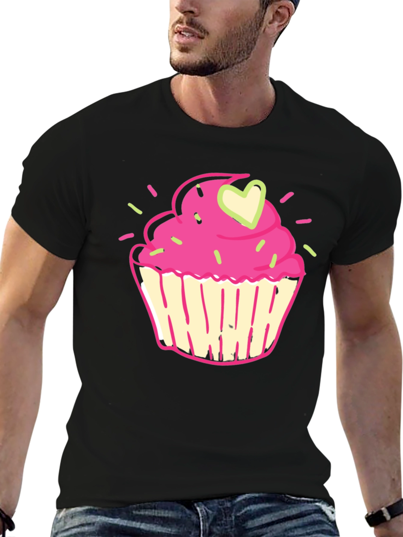 Cupcake Graphic Print T-Shirt