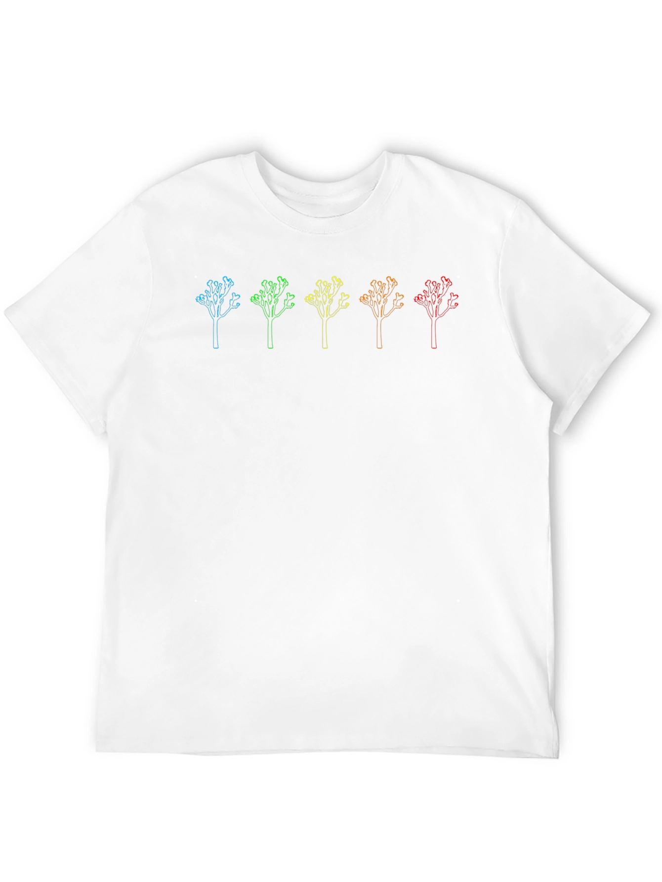 Rainbow Joshua Tree Graphic Tee - Black Cotton Blend