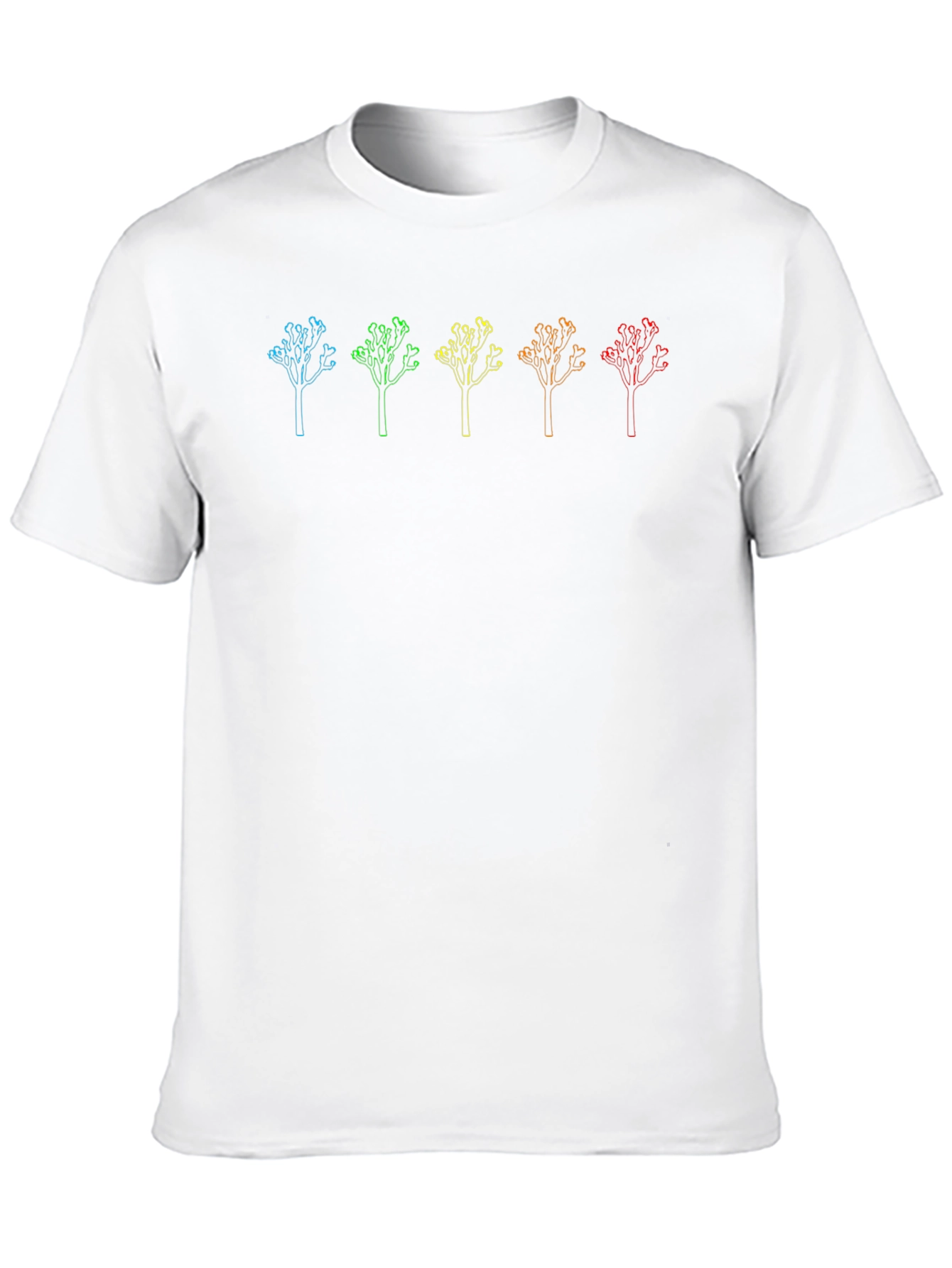 Rainbow Joshua Tree Graphic Tee - Black Cotton Blend