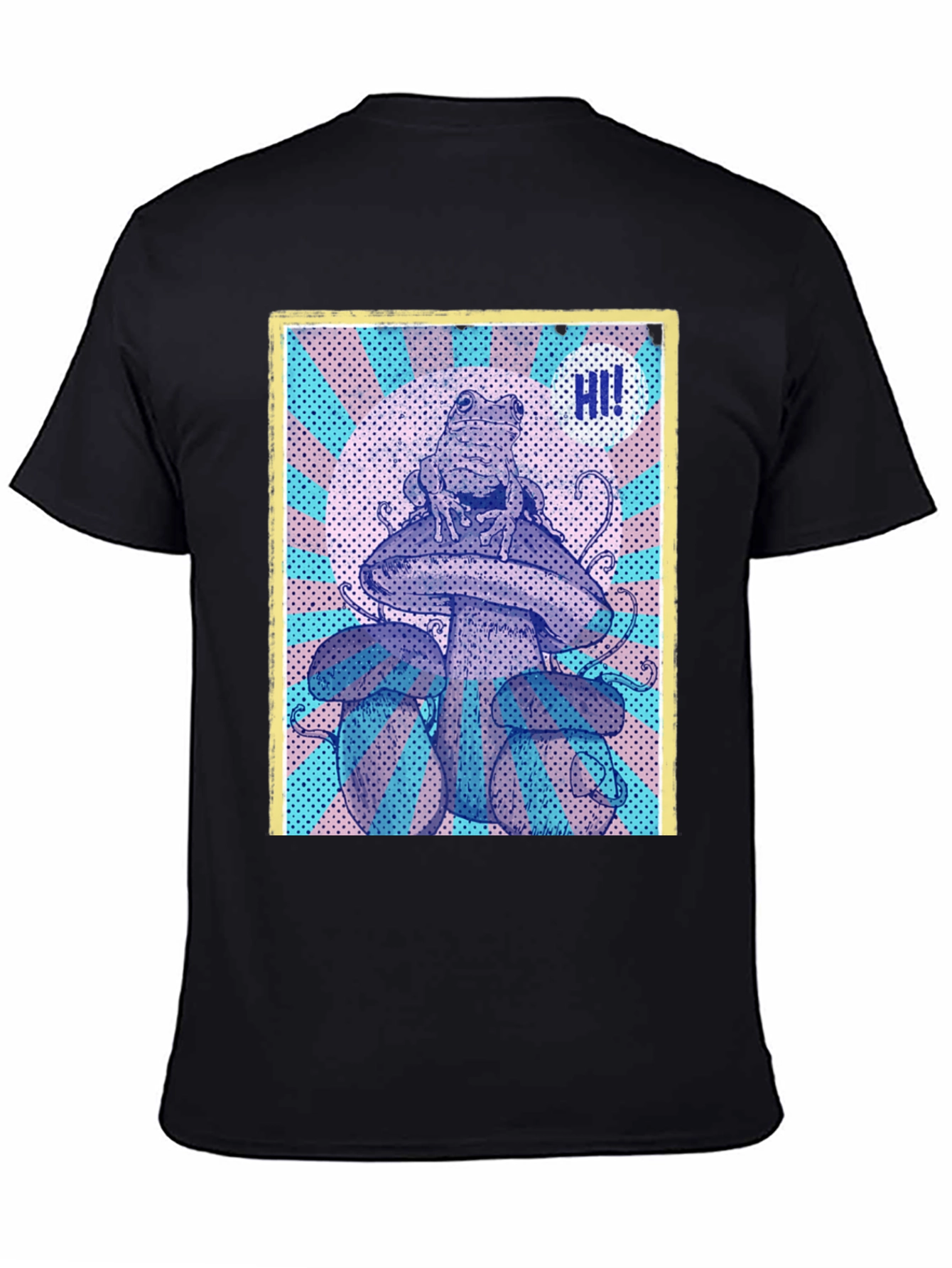 Frog on Mushroom Graphic Tee - Unique Design!