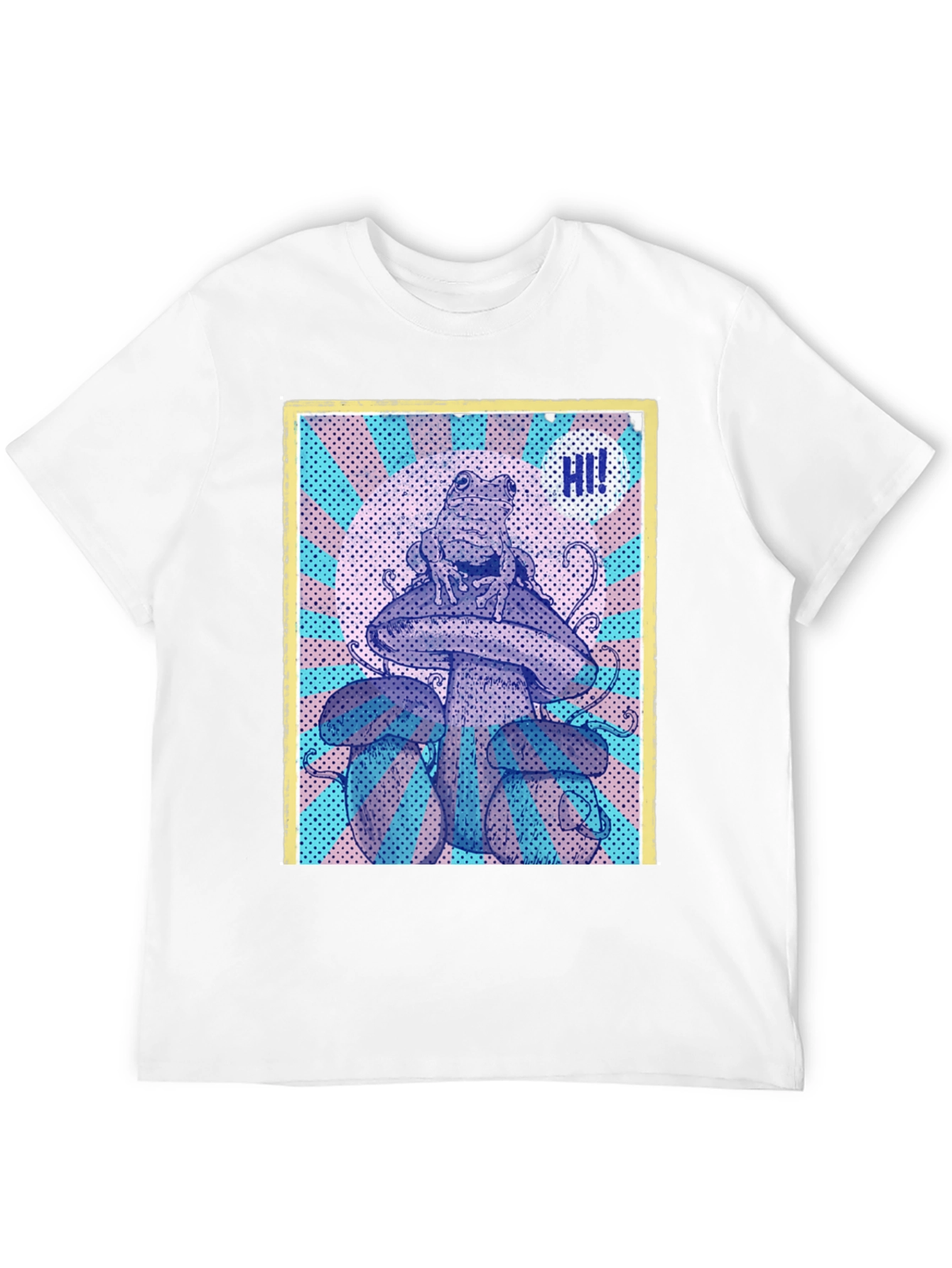Frog on Mushroom Graphic Tee - Unique Design!