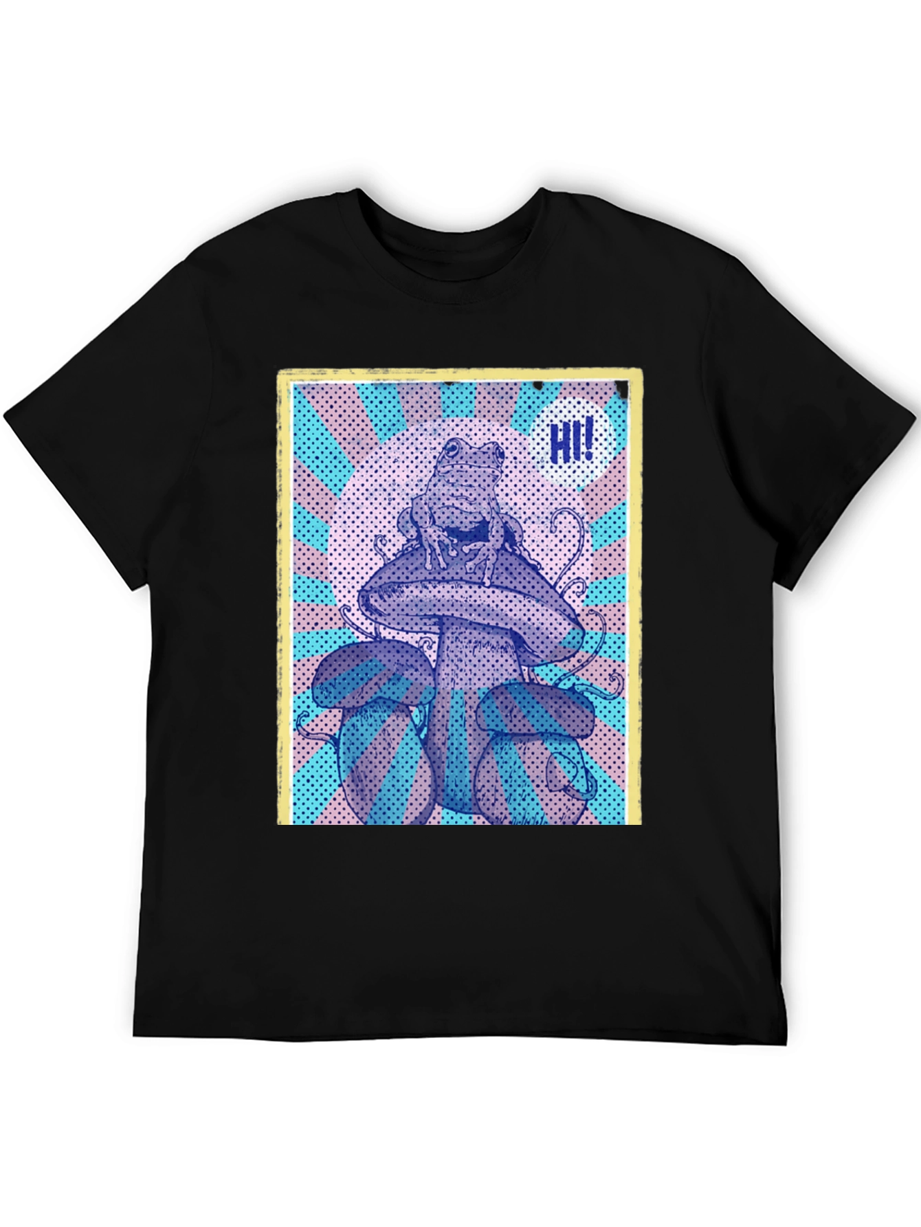 Frog on Mushroom Graphic Tee - Unique Design!