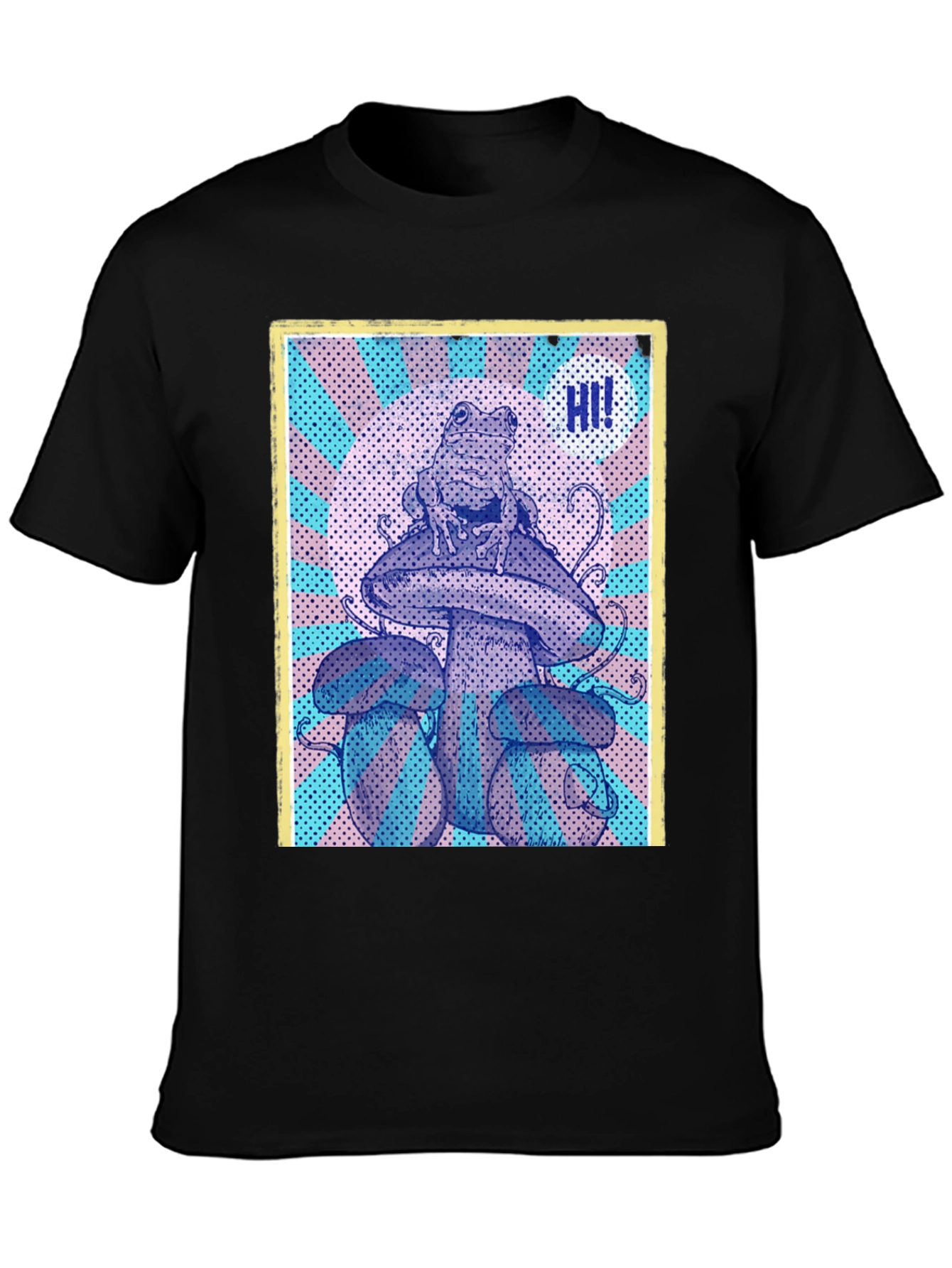 Frog on Mushroom Graphic Tee - Unique Design!