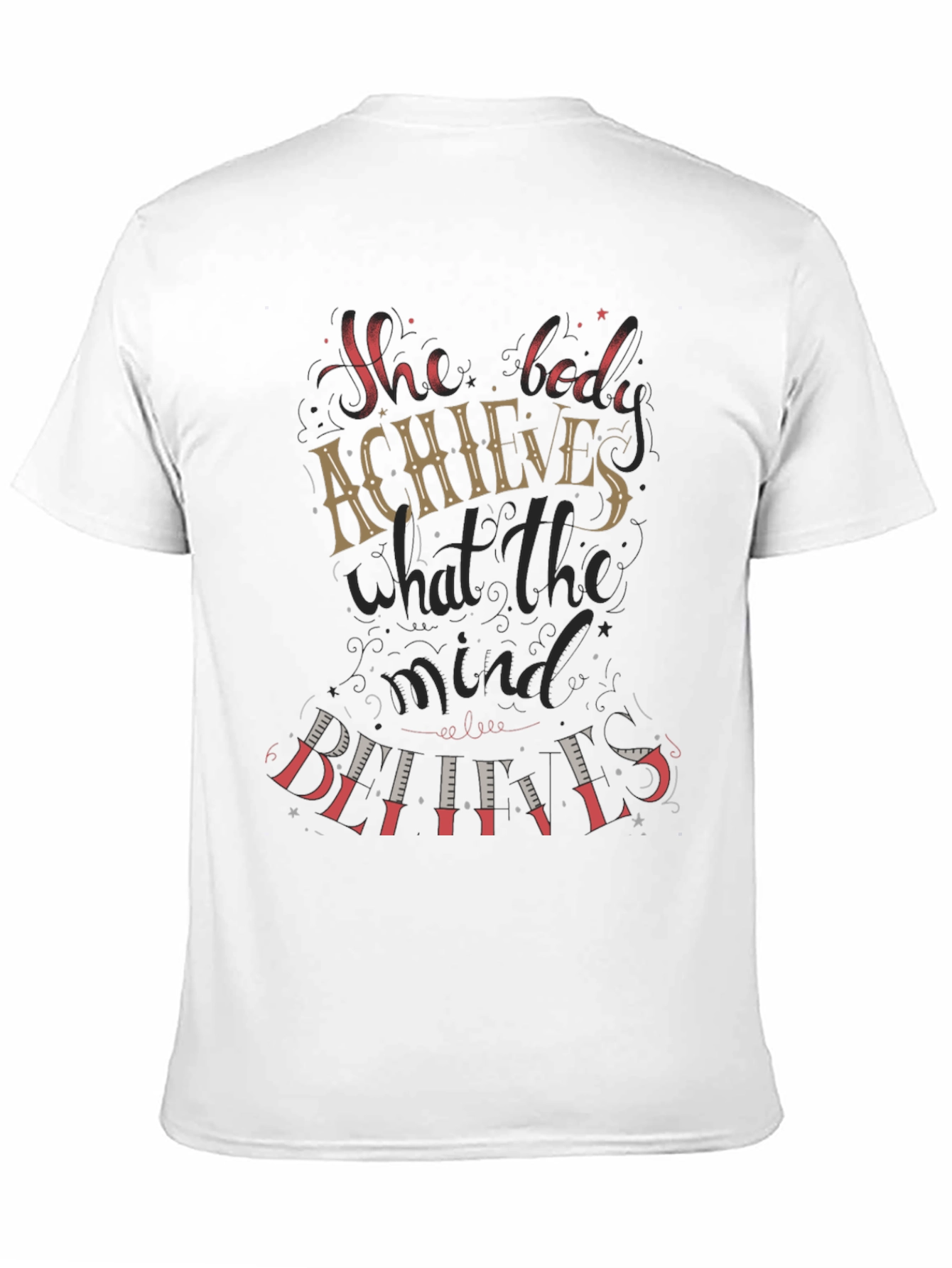 Motivational She Believed Black Graphic Tee