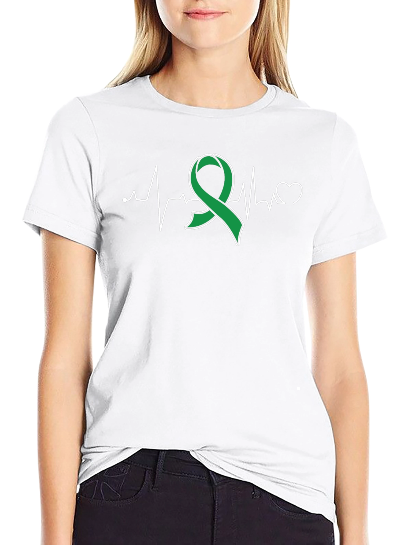 Green Ribbon Heartbeat T-Shirt