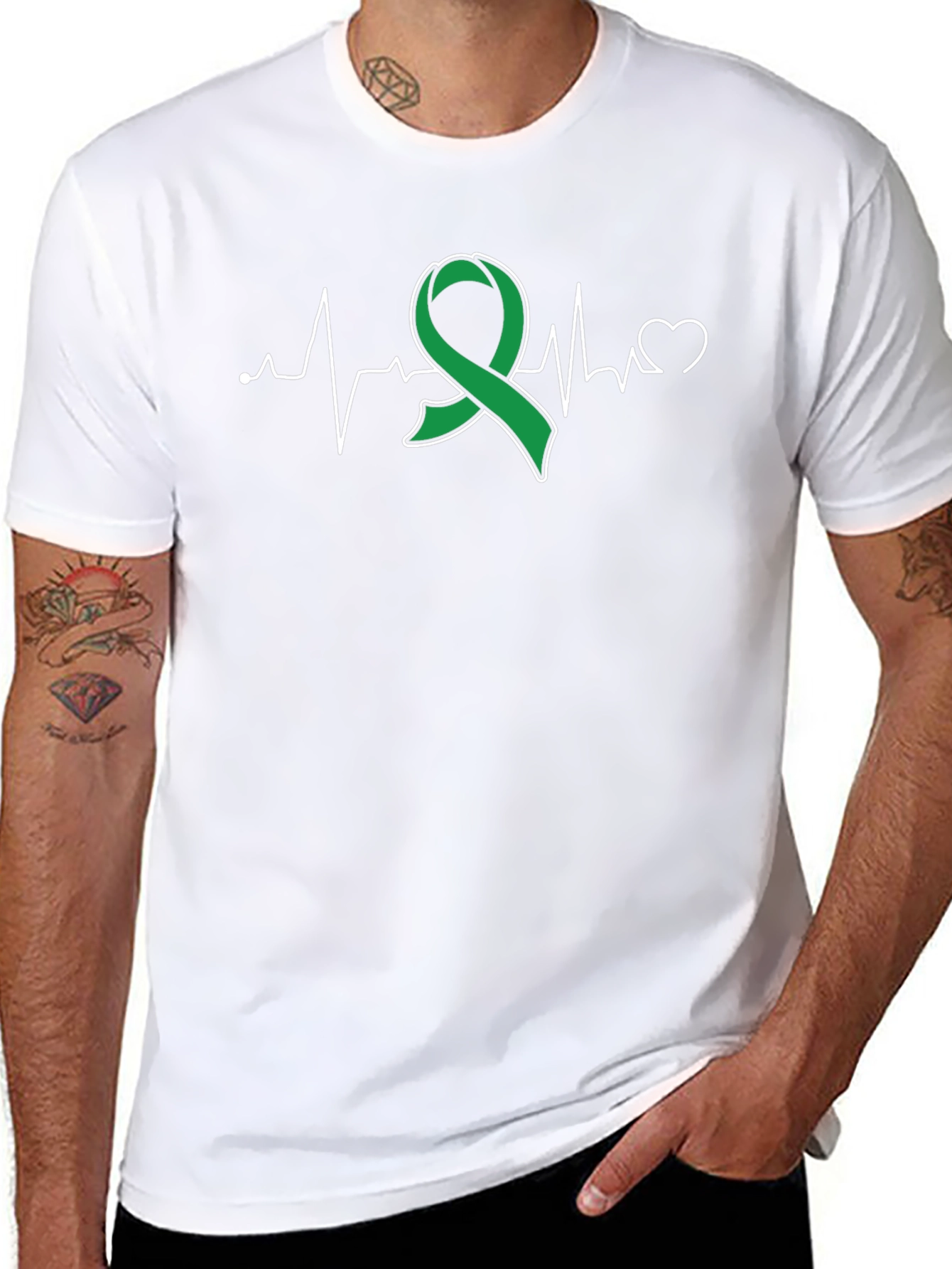 Green Ribbon Heartbeat T-Shirt