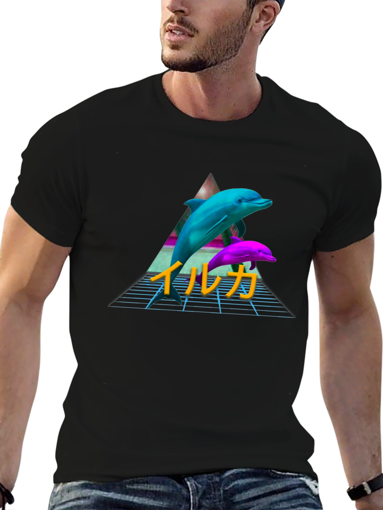 Retro Dolphin T-Shirt Vaporwave Aesthetic Tee