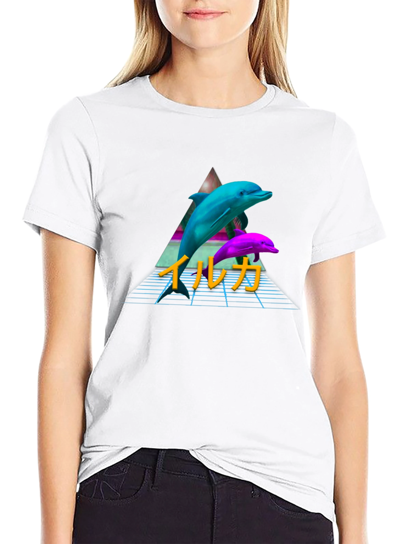 Retro Dolphin T-Shirt Vaporwave Aesthetic Tee