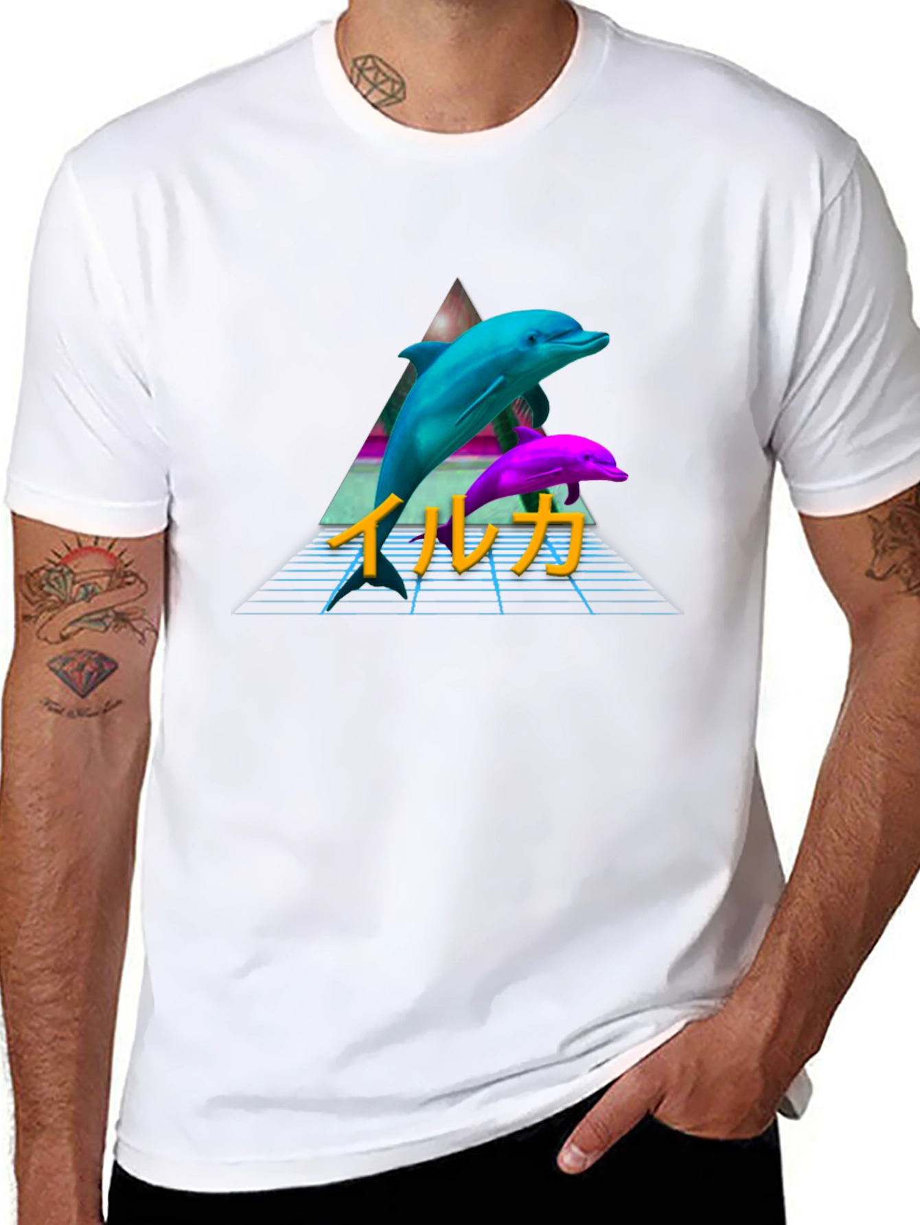 Retro Dolphin T-Shirt Vaporwave Aesthetic Tee