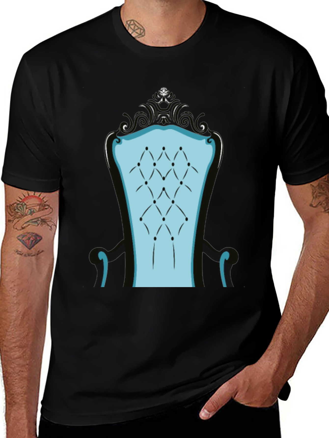 Throne Graphic Tee - Blue Chair Design