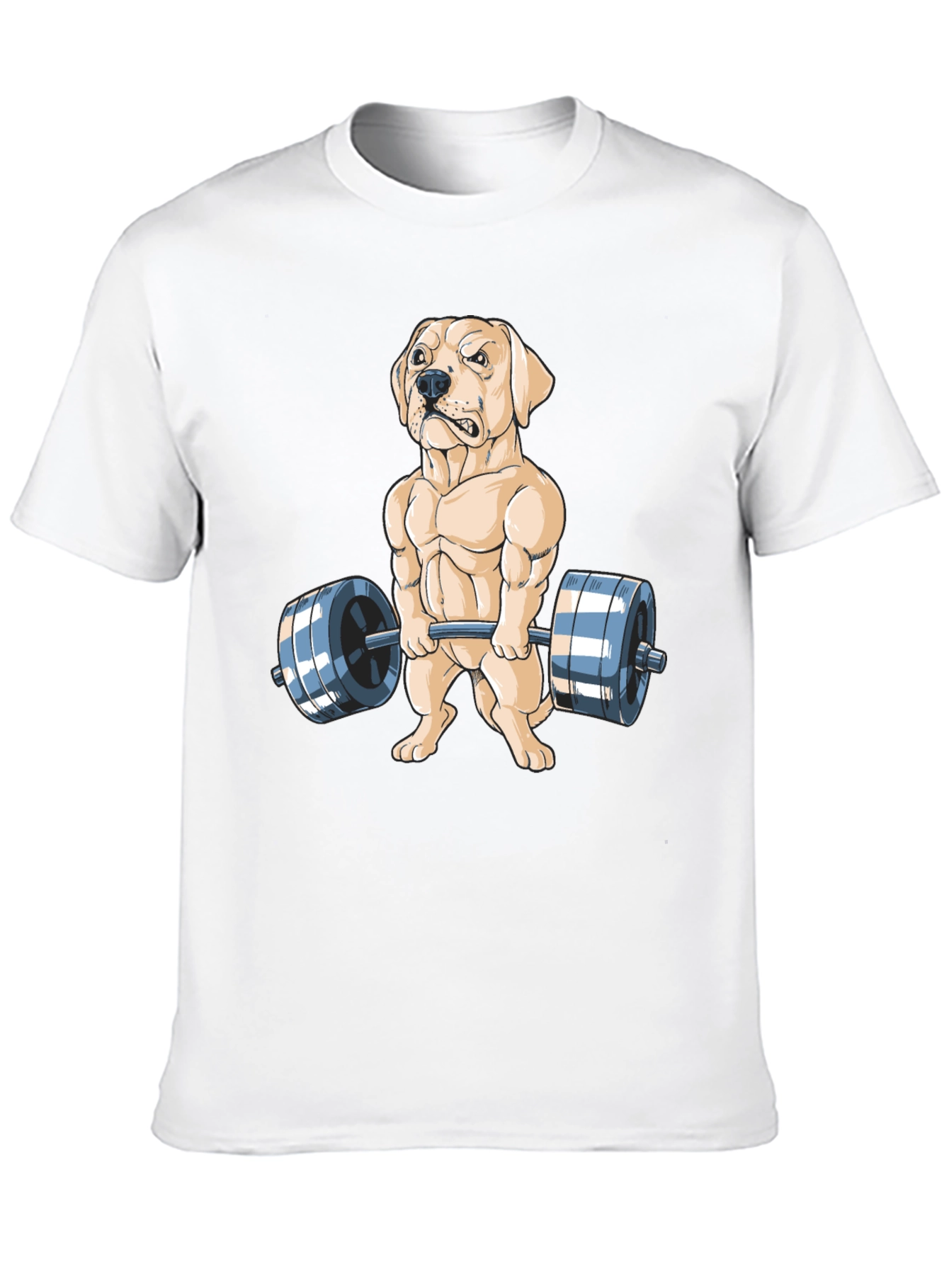 Dog Lifting Weights Graphic Tee