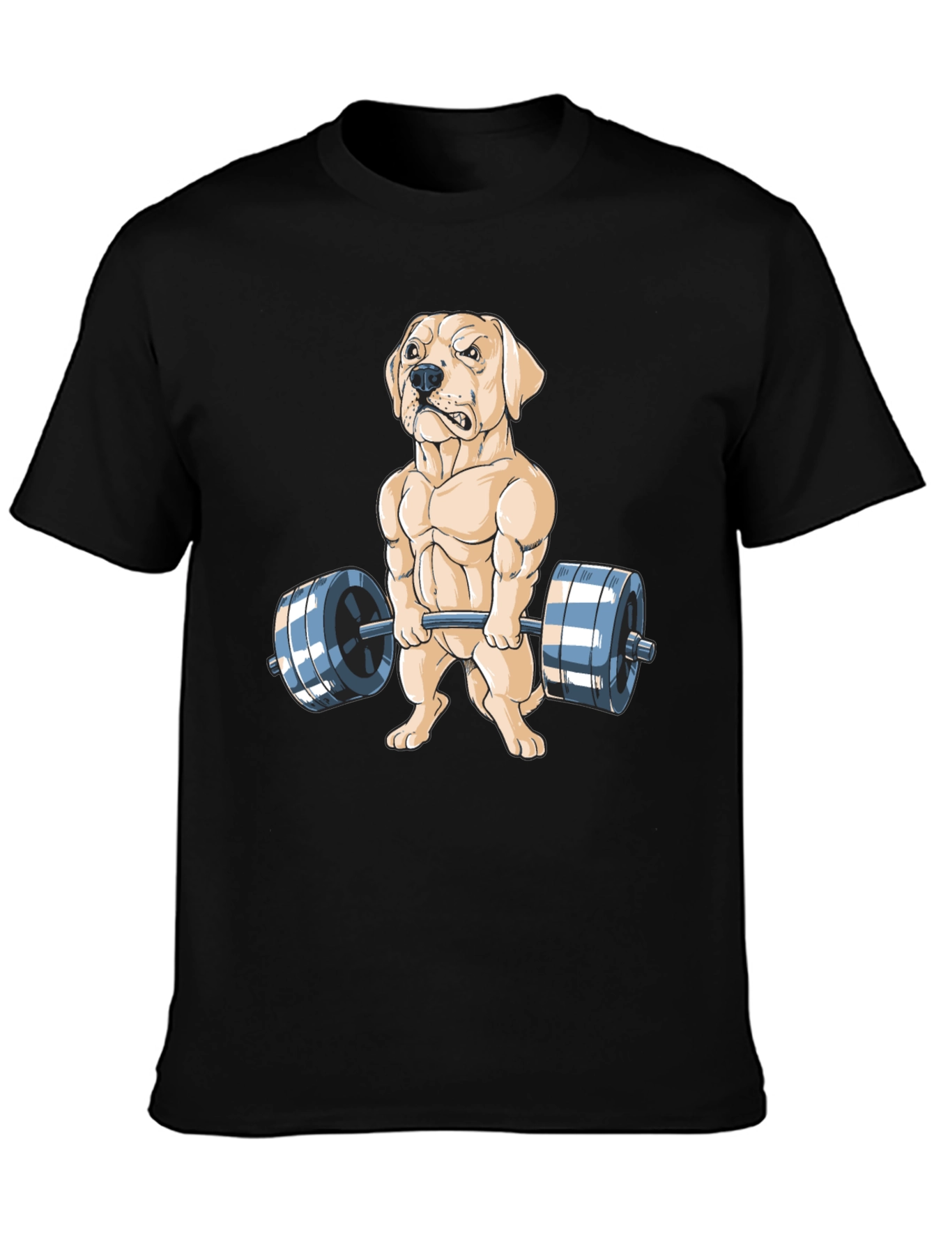 Dog Lifting Weights Graphic Tee