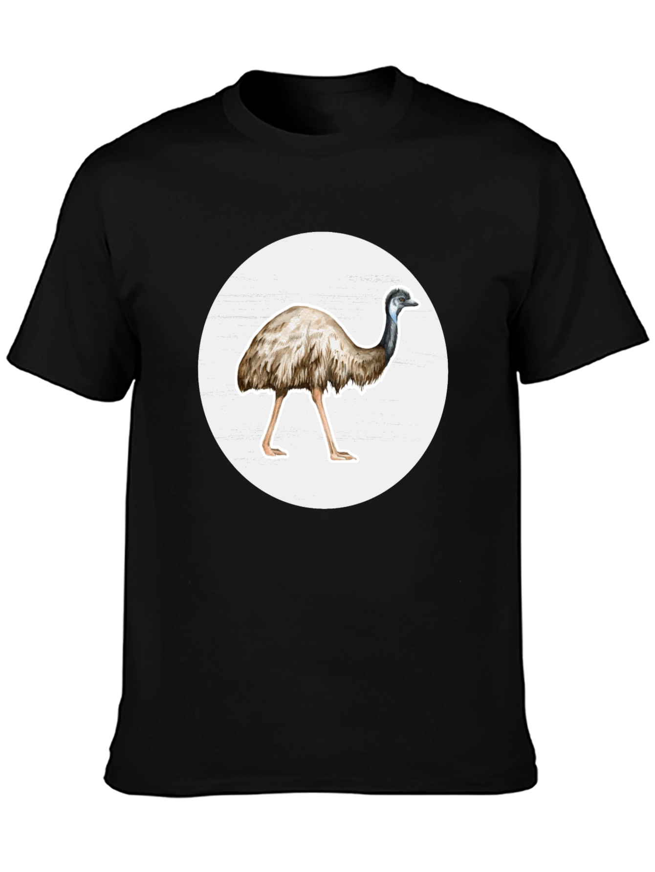Emu Graphic T-Shirt - Casual Black Tee