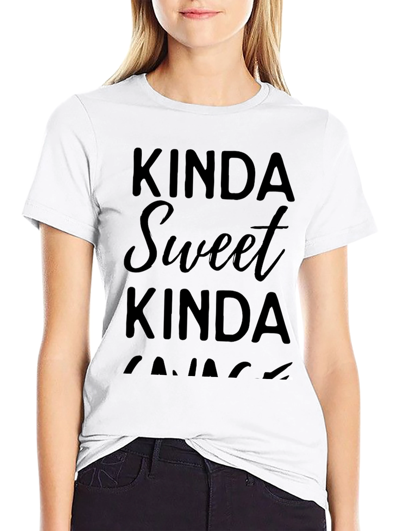 Kinda Sweet Kinda Savage Black Tee