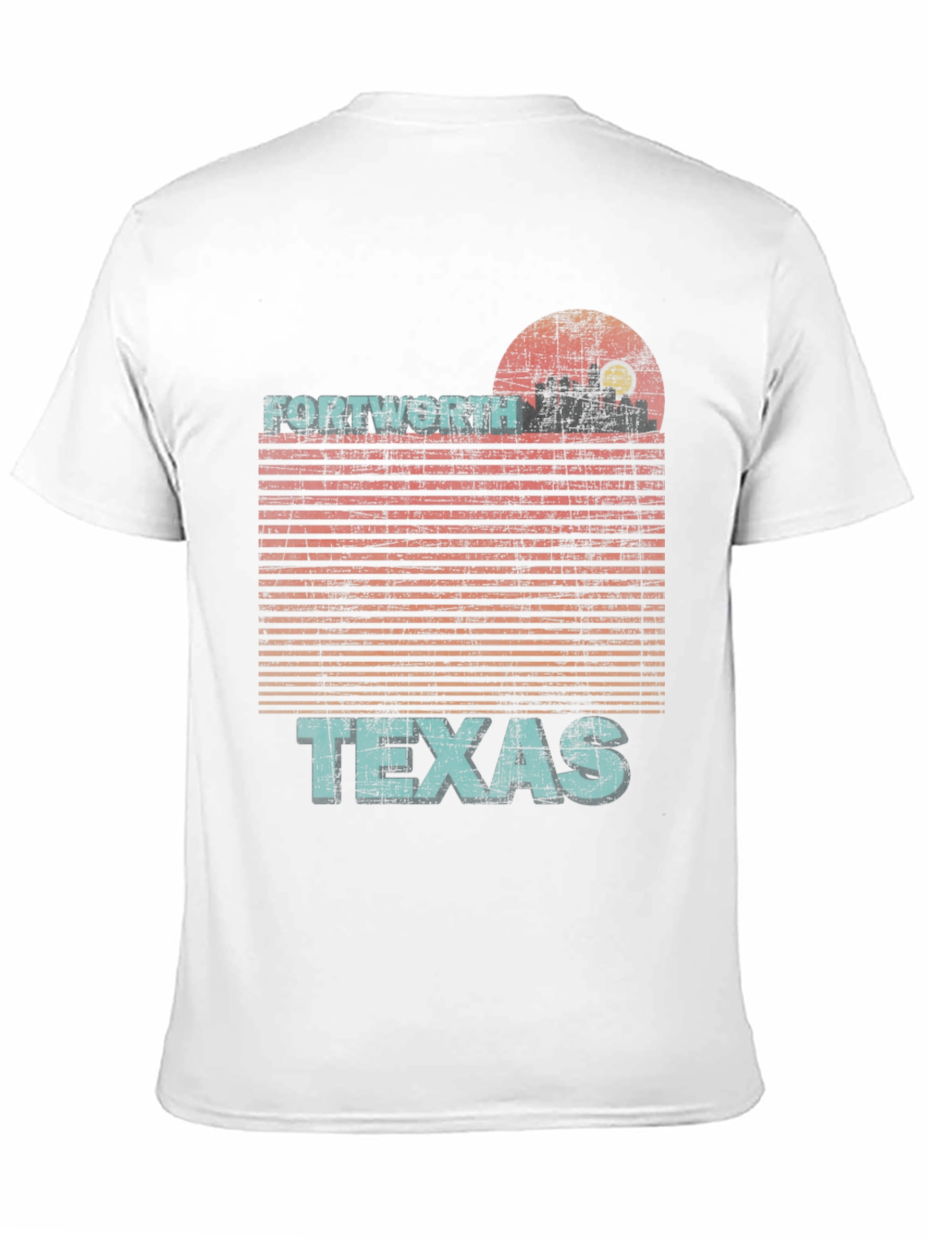 Fort Worth Texas Retro Sunset T-Shirt