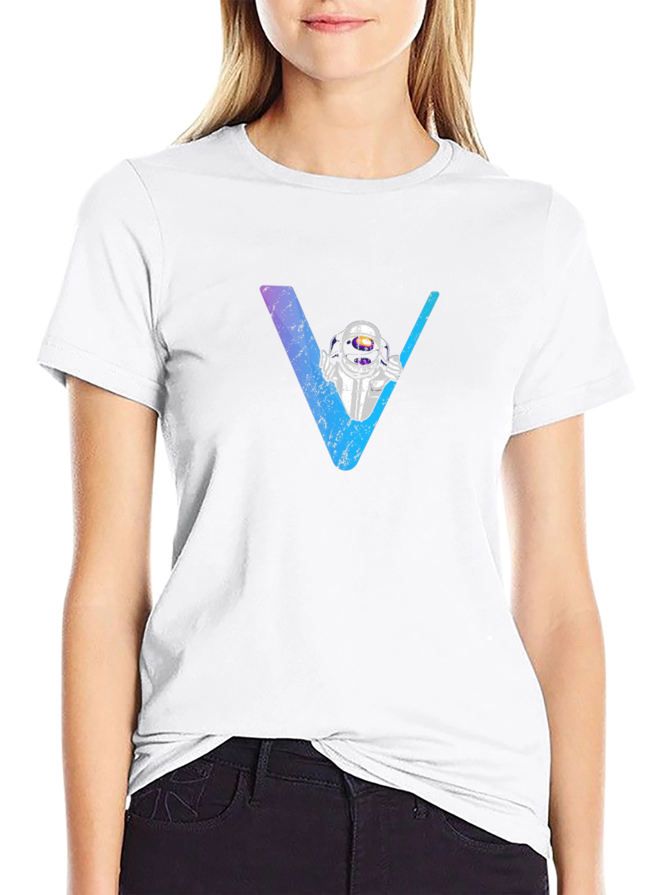 Astronaut V Graphic Black T-Shirt