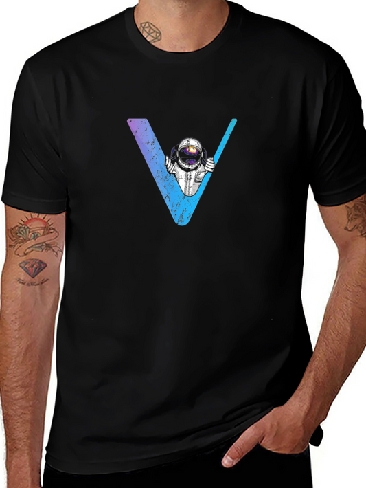 Astronaut V Graphic Black T-Shirt