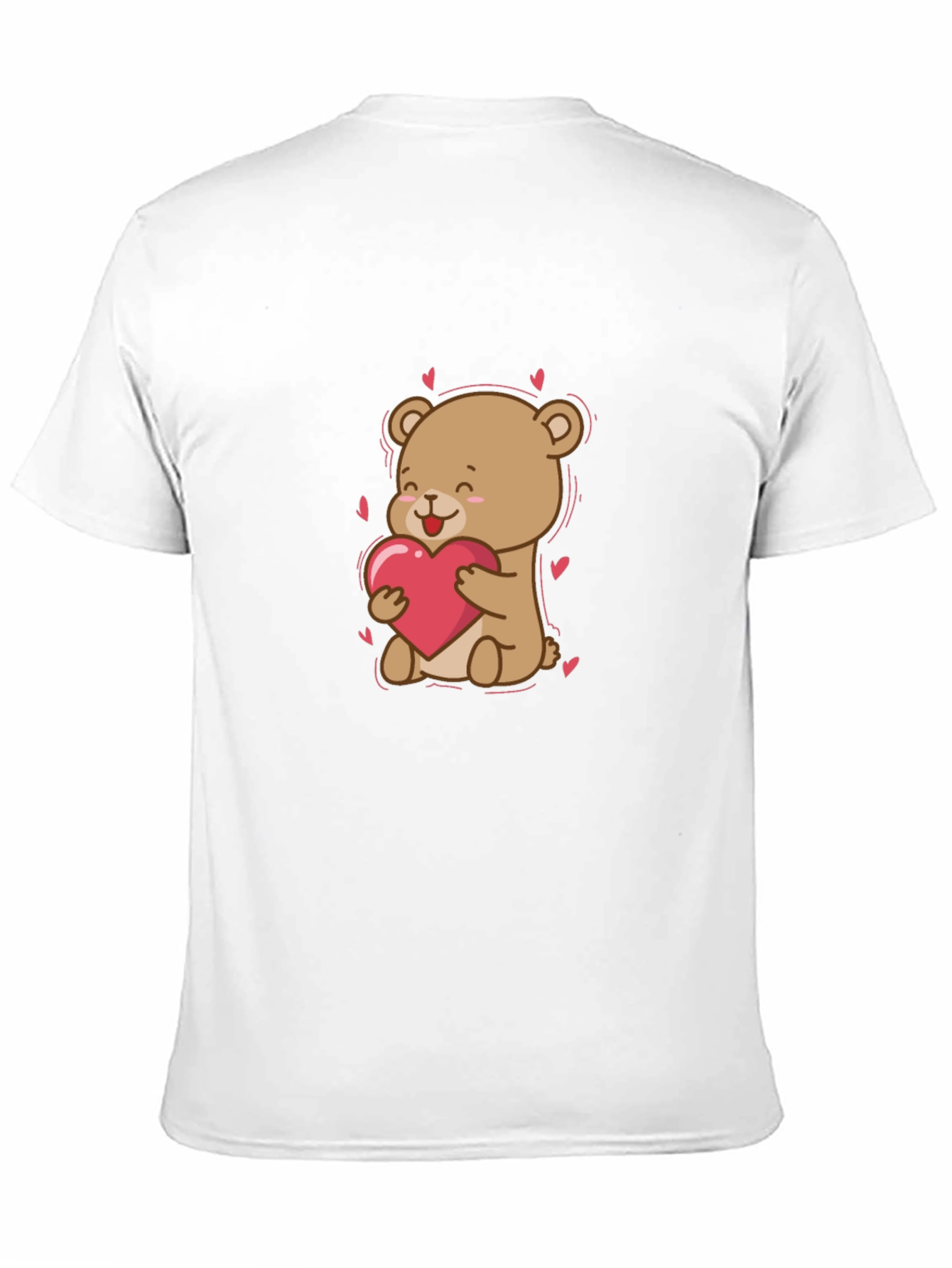 Cute Bear Holding Heart T-Shirt - Valentines Day Apparel