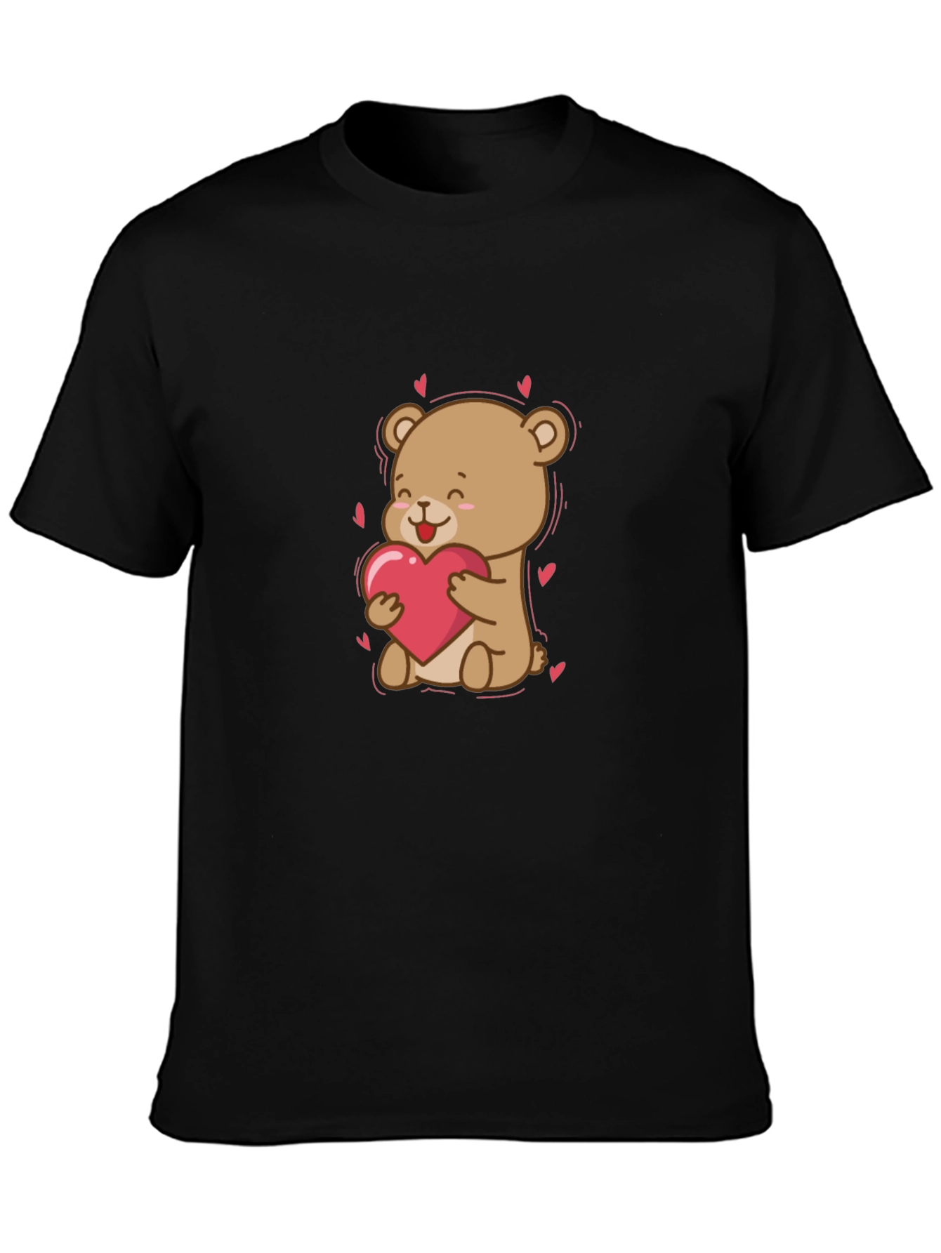 Cute Bear Holding Heart T-Shirt - Valentines Day Apparel