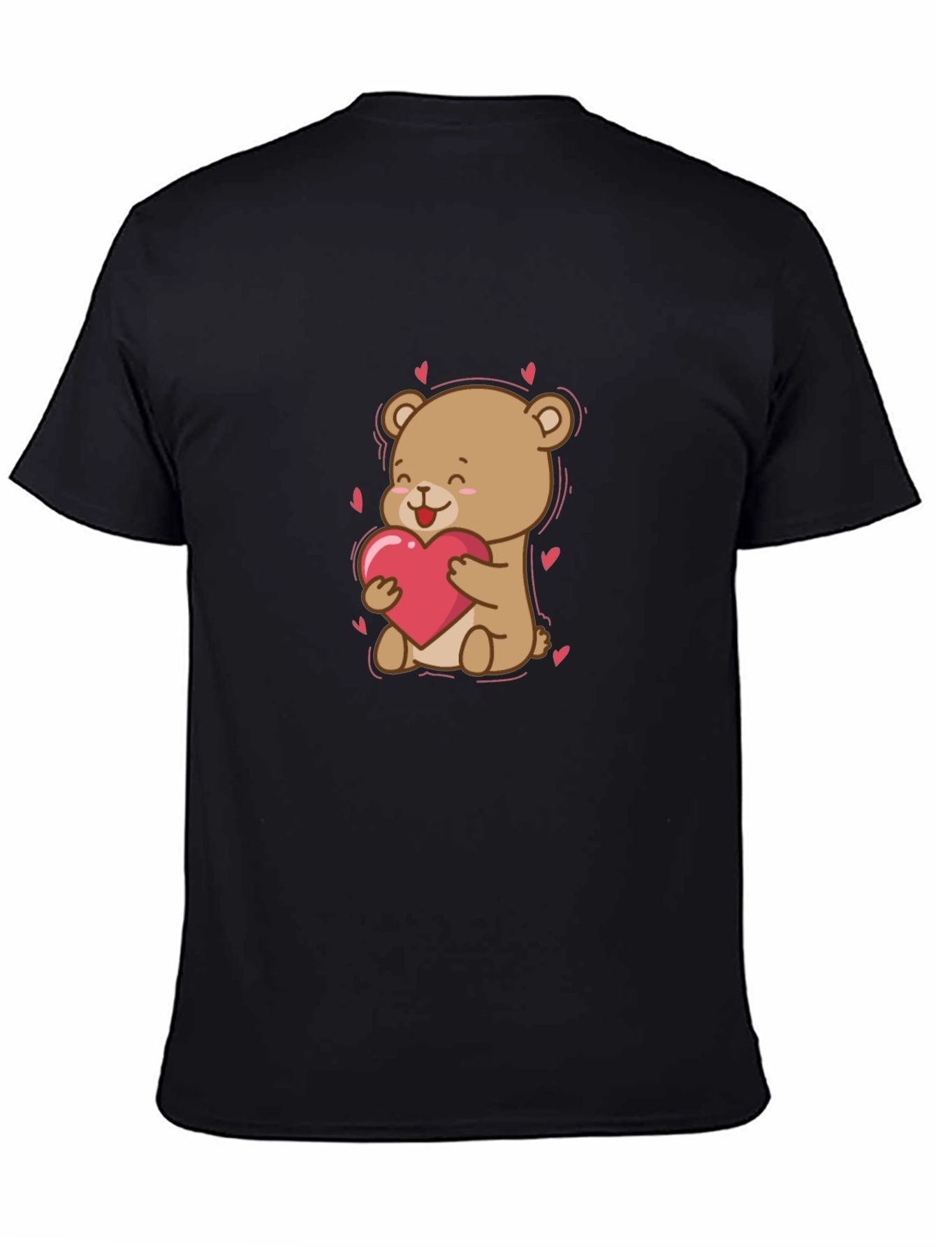 Cute Bear Holding Heart T-Shirt - Valentines Day Apparel