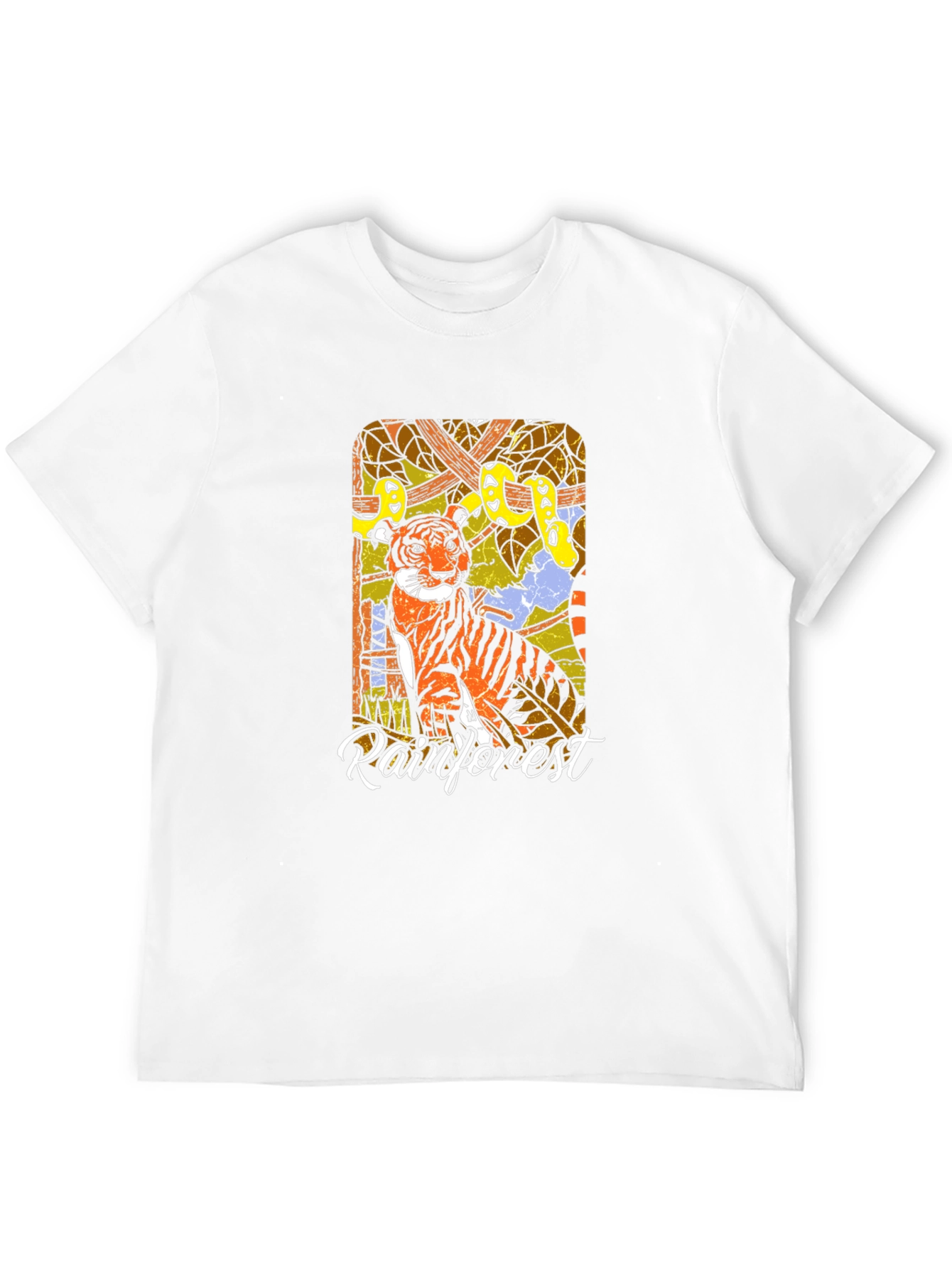 Rainforest Tiger Graphic T-Shirt - Jungle Adventure Tee