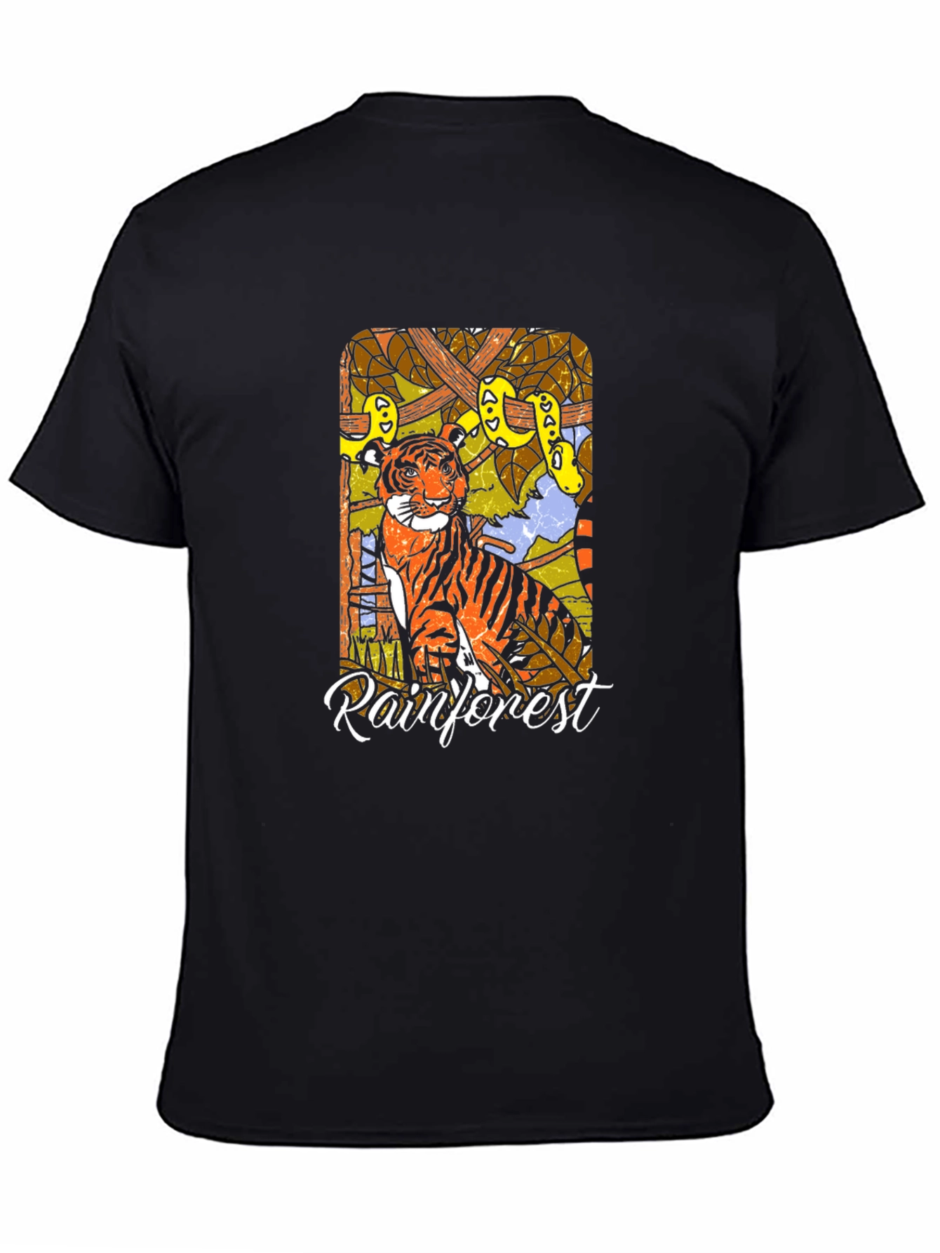 Rainforest Tiger Graphic T-Shirt - Jungle Adventure Tee
