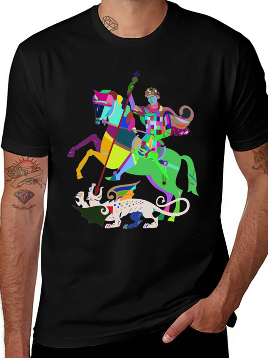 St. George and Dragon Colorful T-Shirt