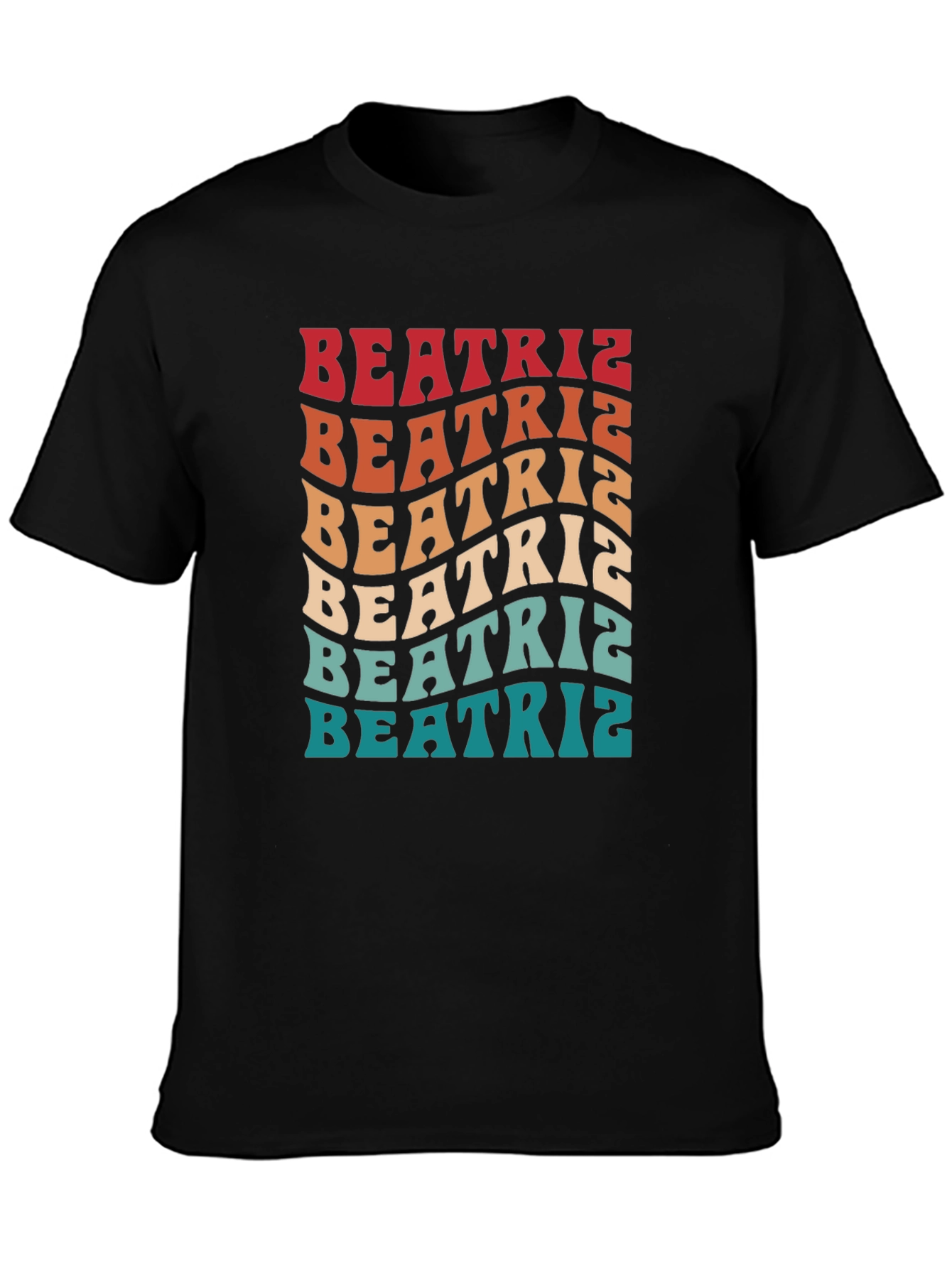 Beatriz Retro Wavy Text T-Shirt