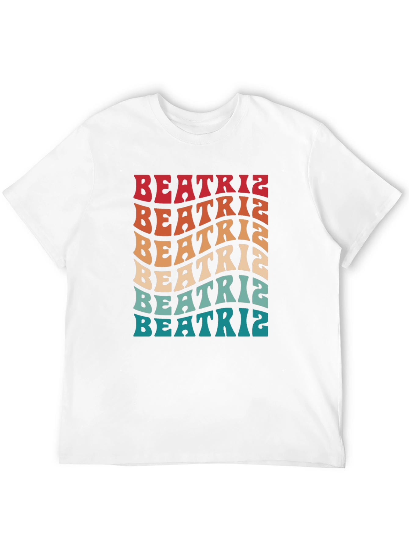 Beatriz Retro Wavy Text T-Shirt