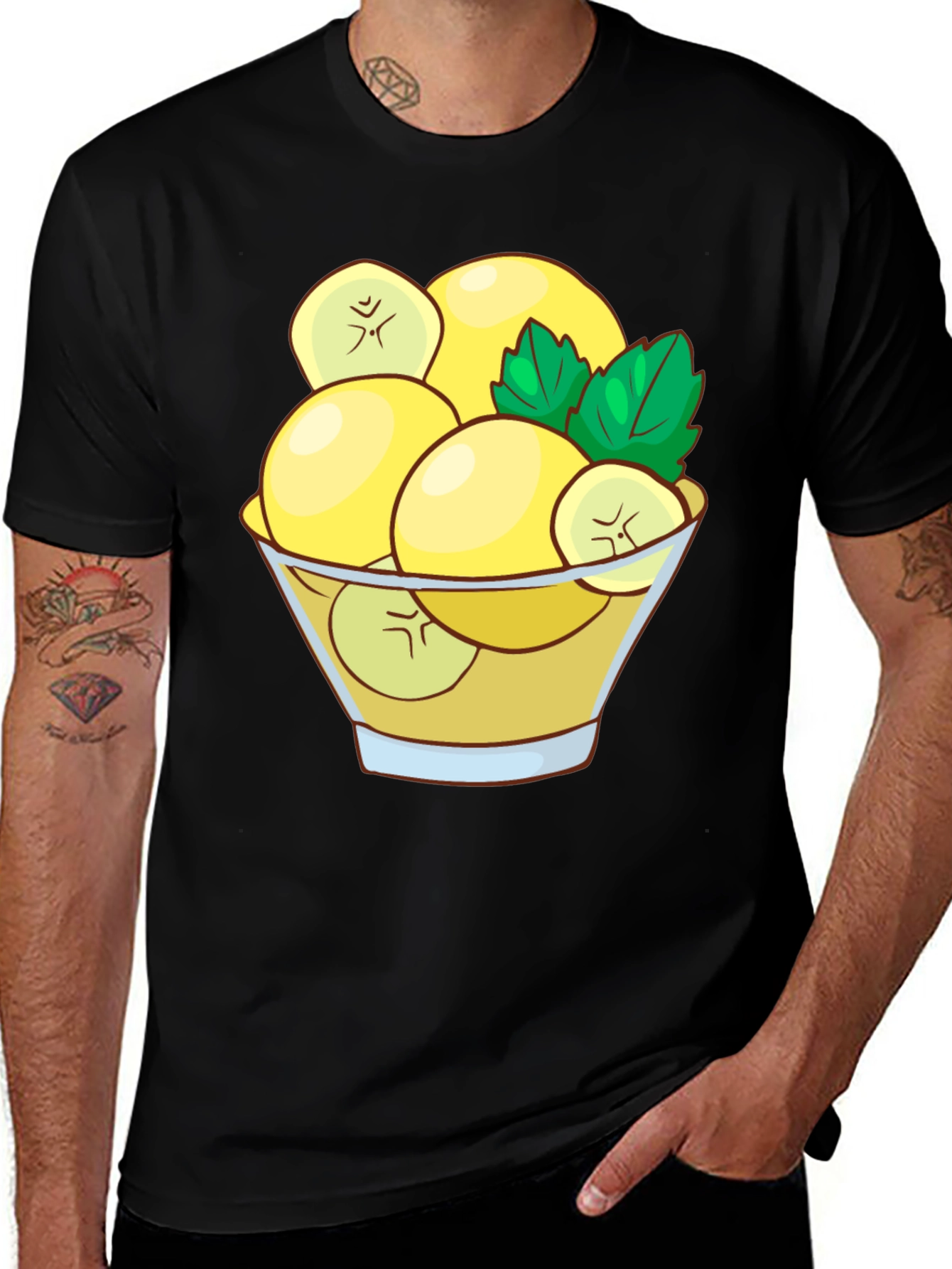 Fruit Salad Tee - Black Graphic T-Shirt