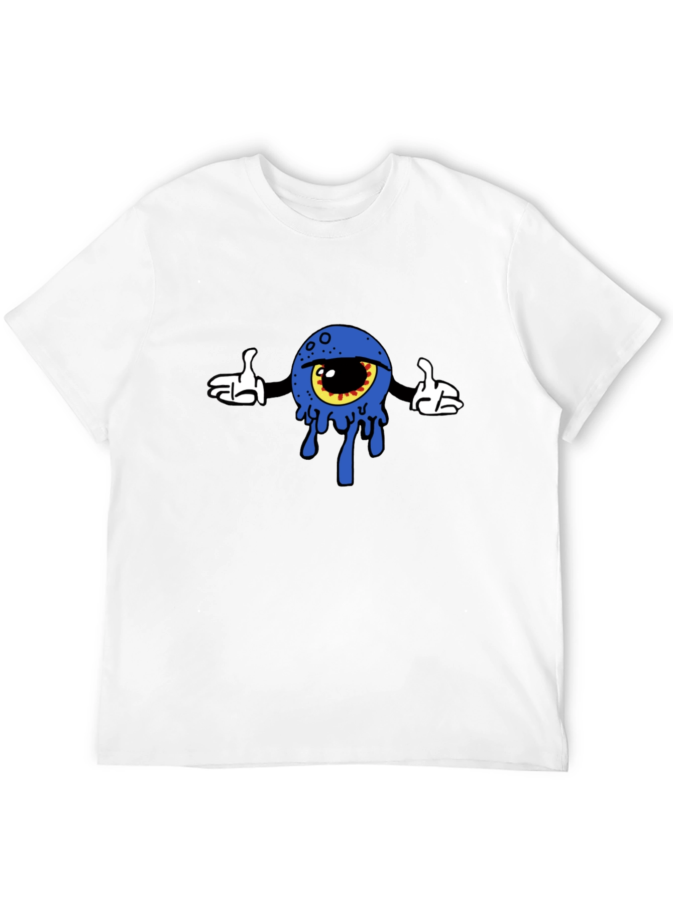 Eye Cartoon Graphic Black T-Shirt