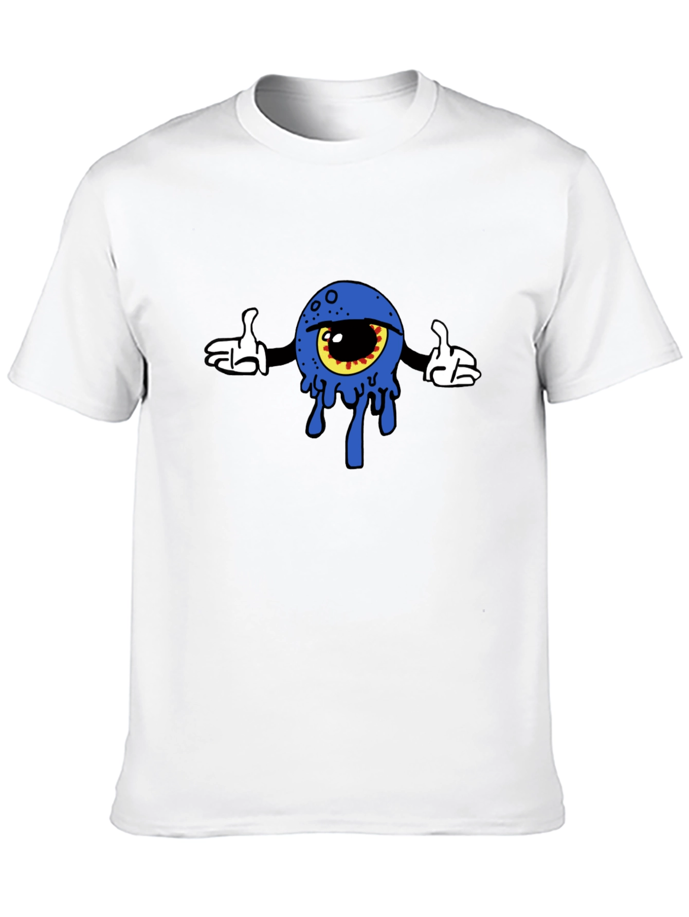Eye Cartoon Graphic Black T-Shirt