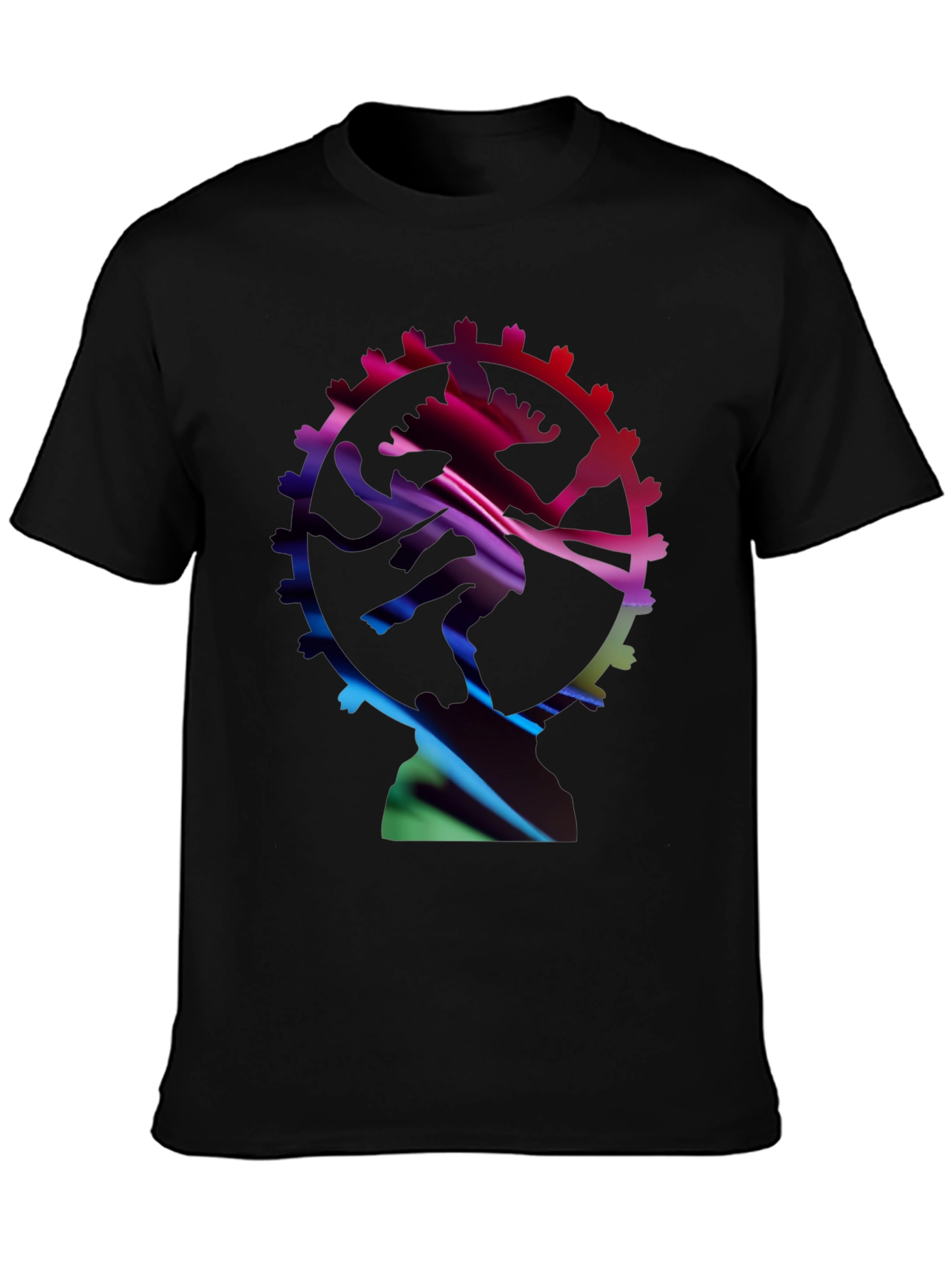 Abstract Shiva Graphic Black T-Shirt