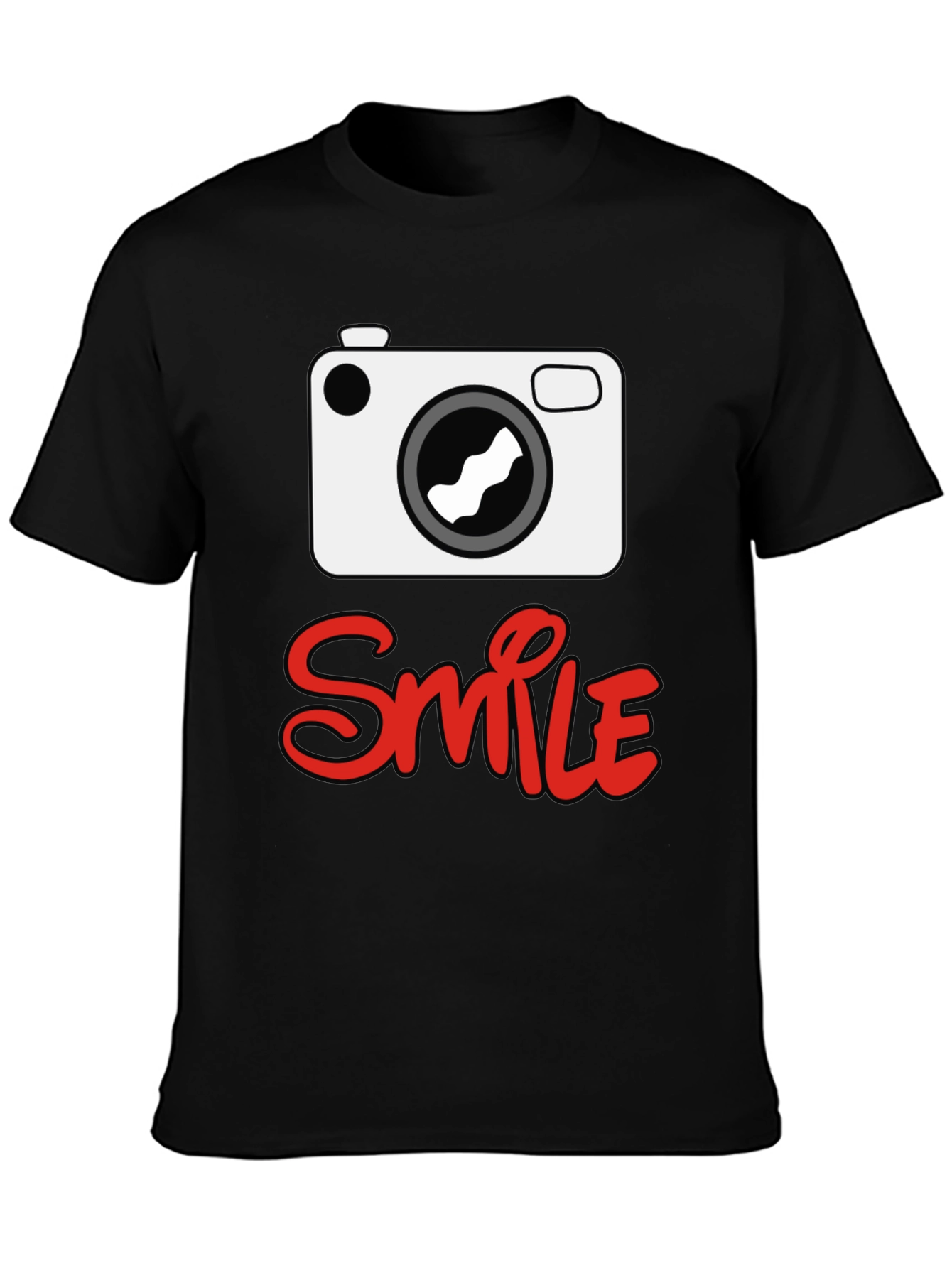 Smile Camera Graphic Print T-Shirt