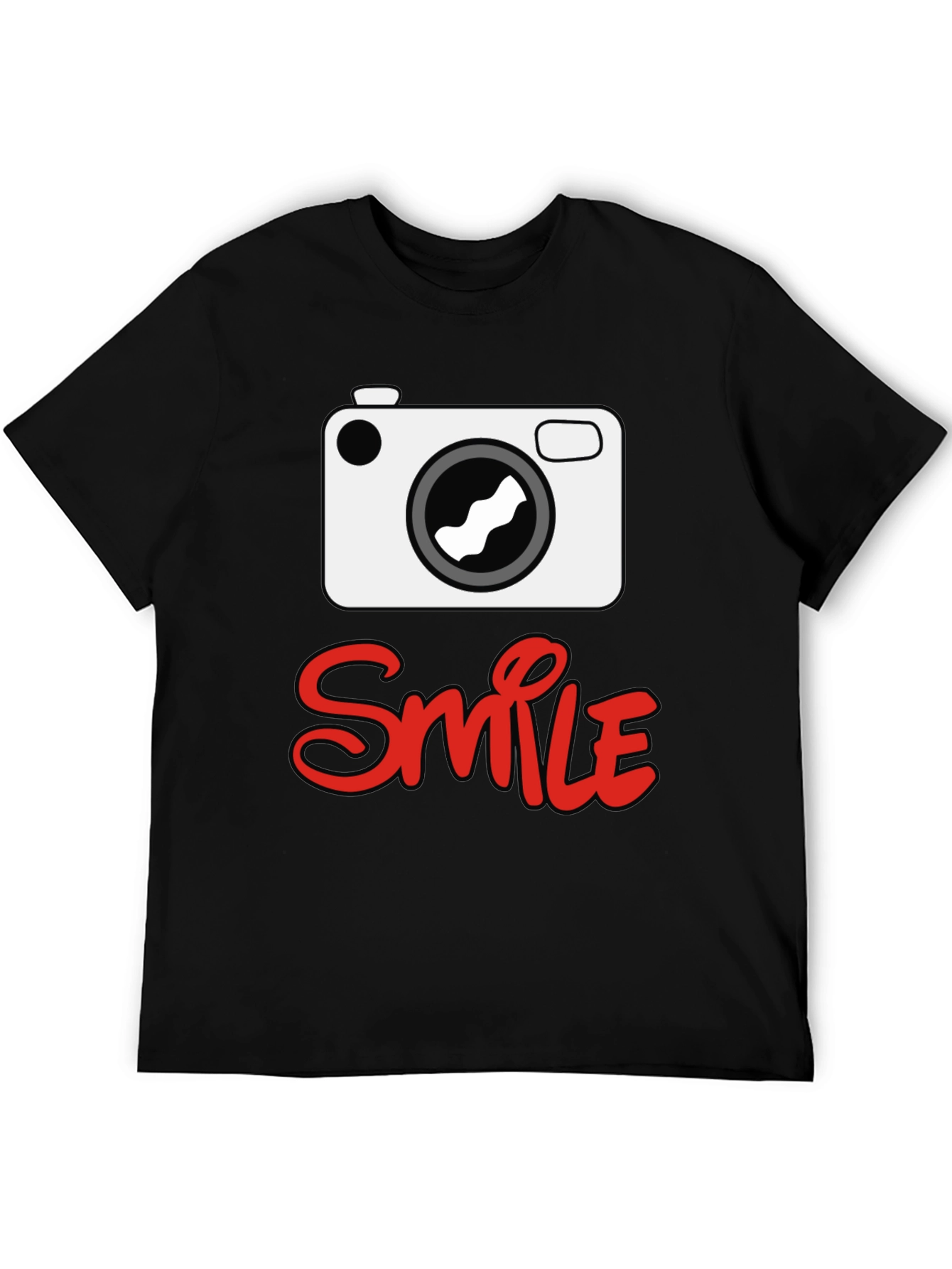 Smile Camera Graphic Print T-Shirt