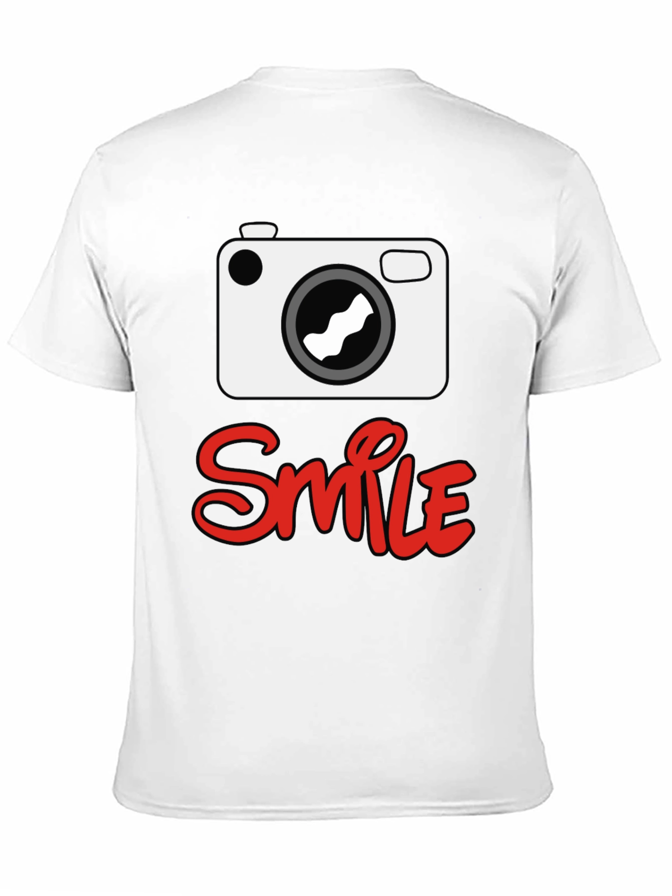 Smile Camera Graphic Print T-Shirt