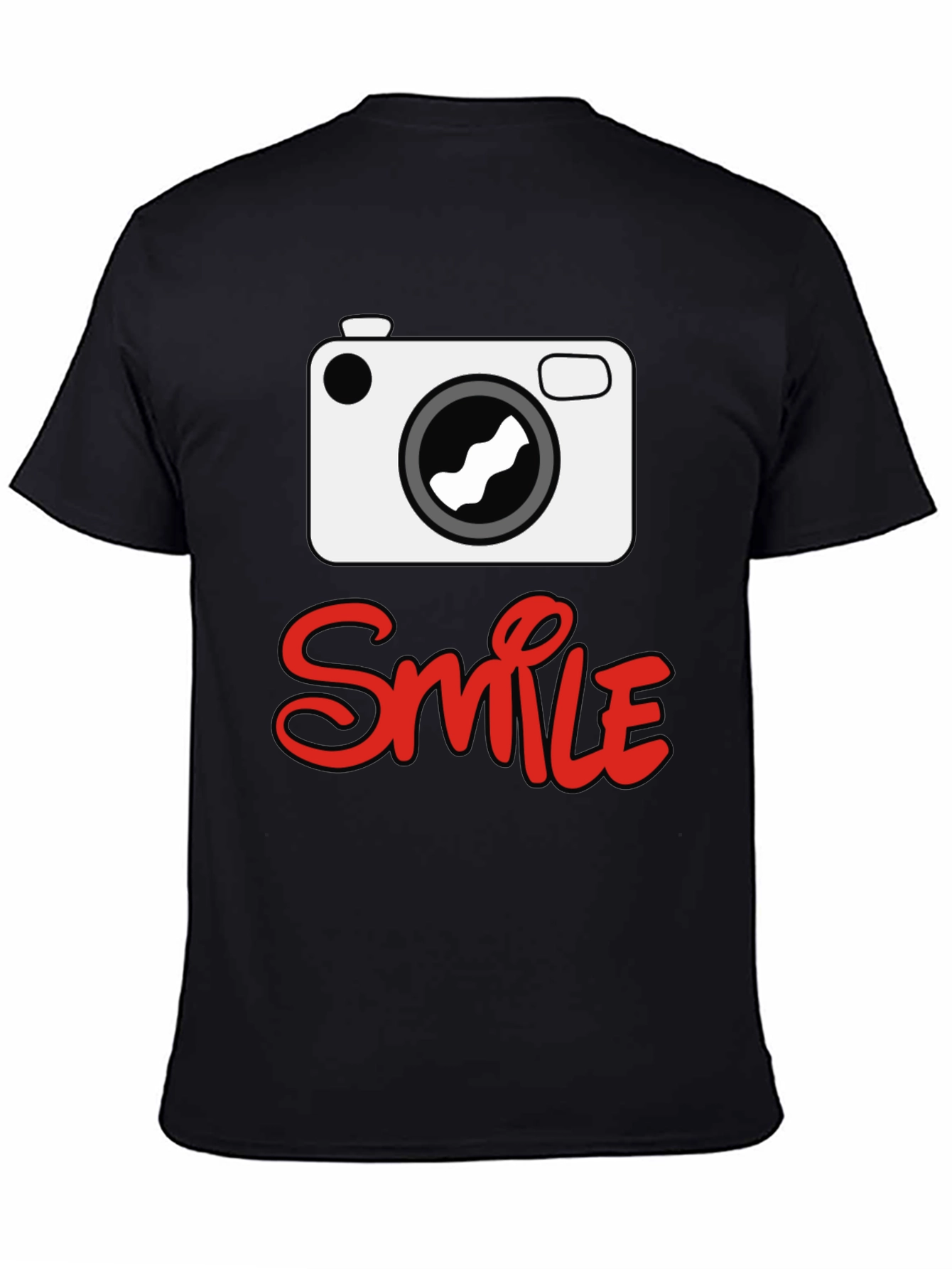 Smile Camera Graphic Print T-Shirt