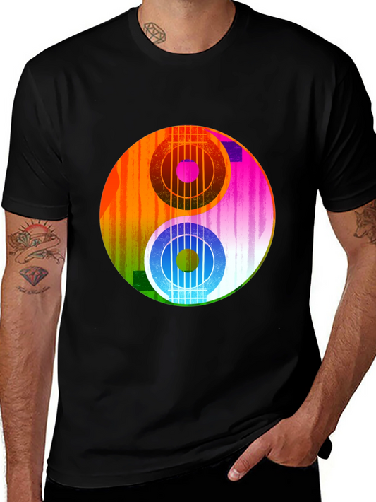 Yin Yang Guitar Graphic Tee - Music Lover T-Shirt