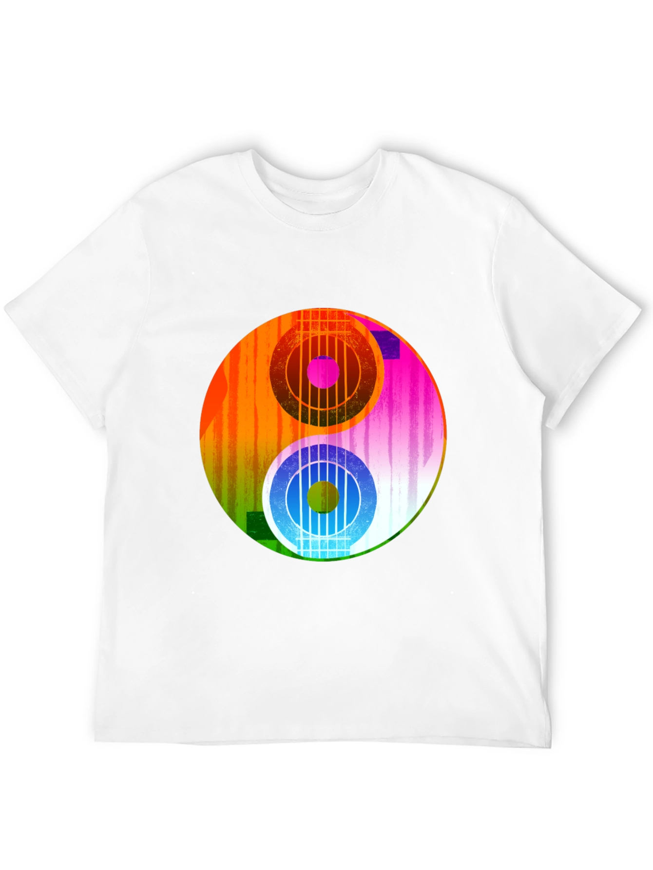 Yin Yang Guitar Graphic Tee - Music Lover T-Shirt