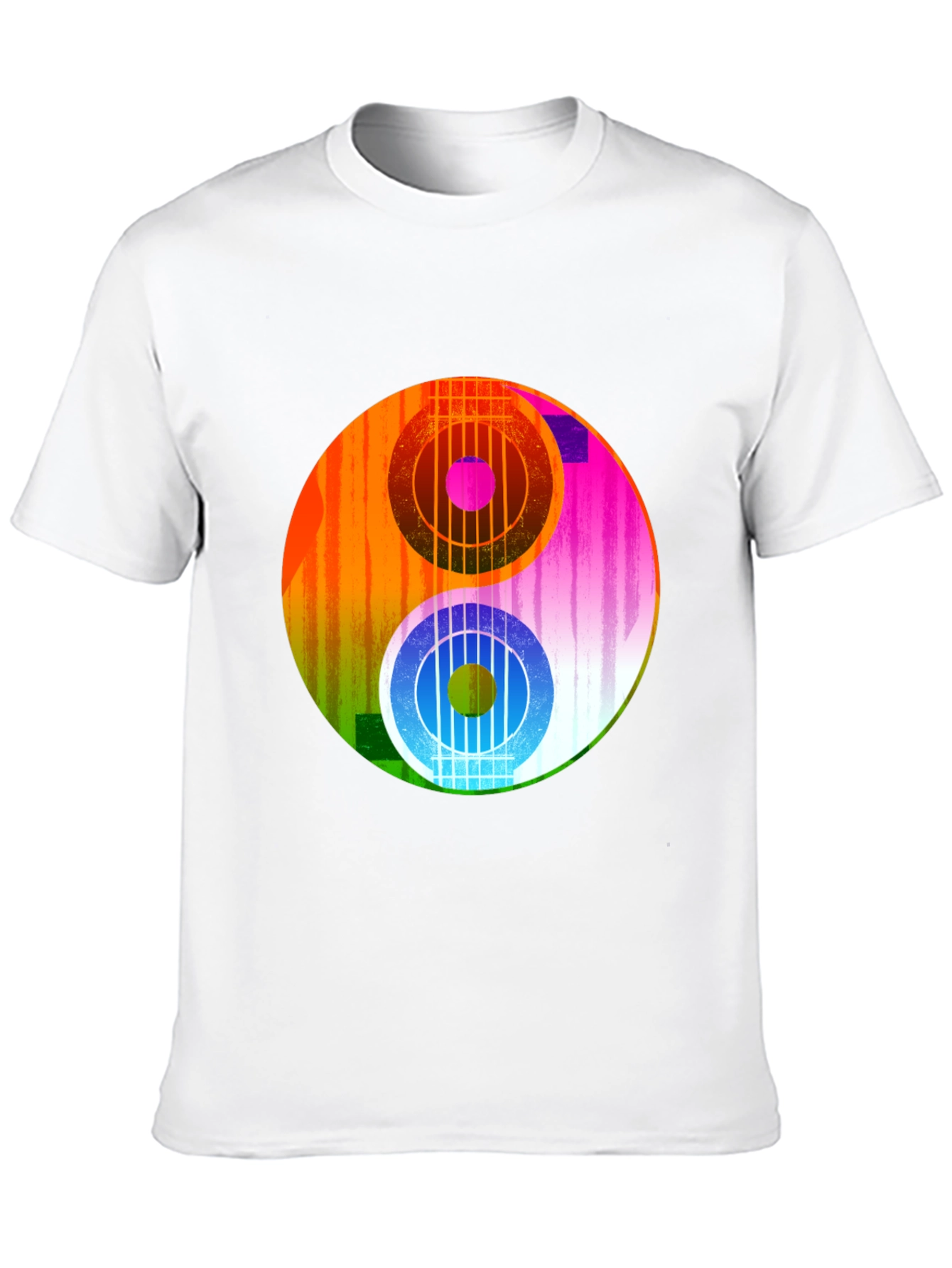 Yin Yang Guitar Graphic Tee - Music Lover T-Shirt