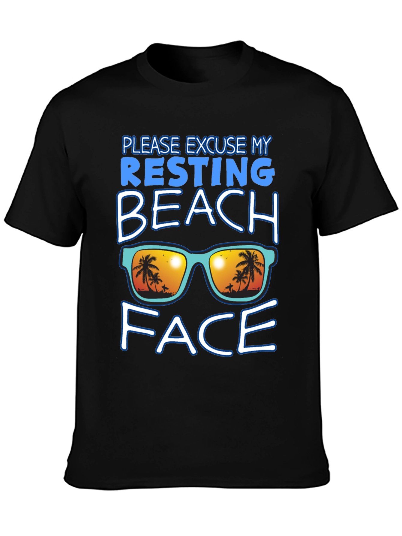 Resting Beach Face Graphic Tee
