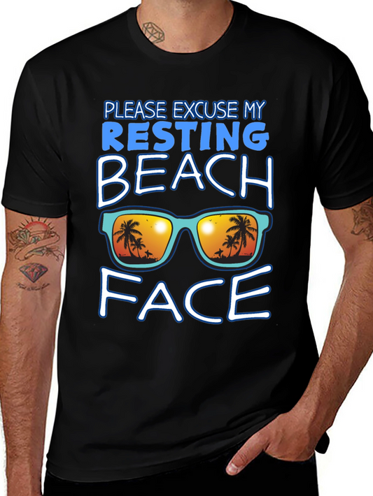 Resting Beach Face Graphic Tee