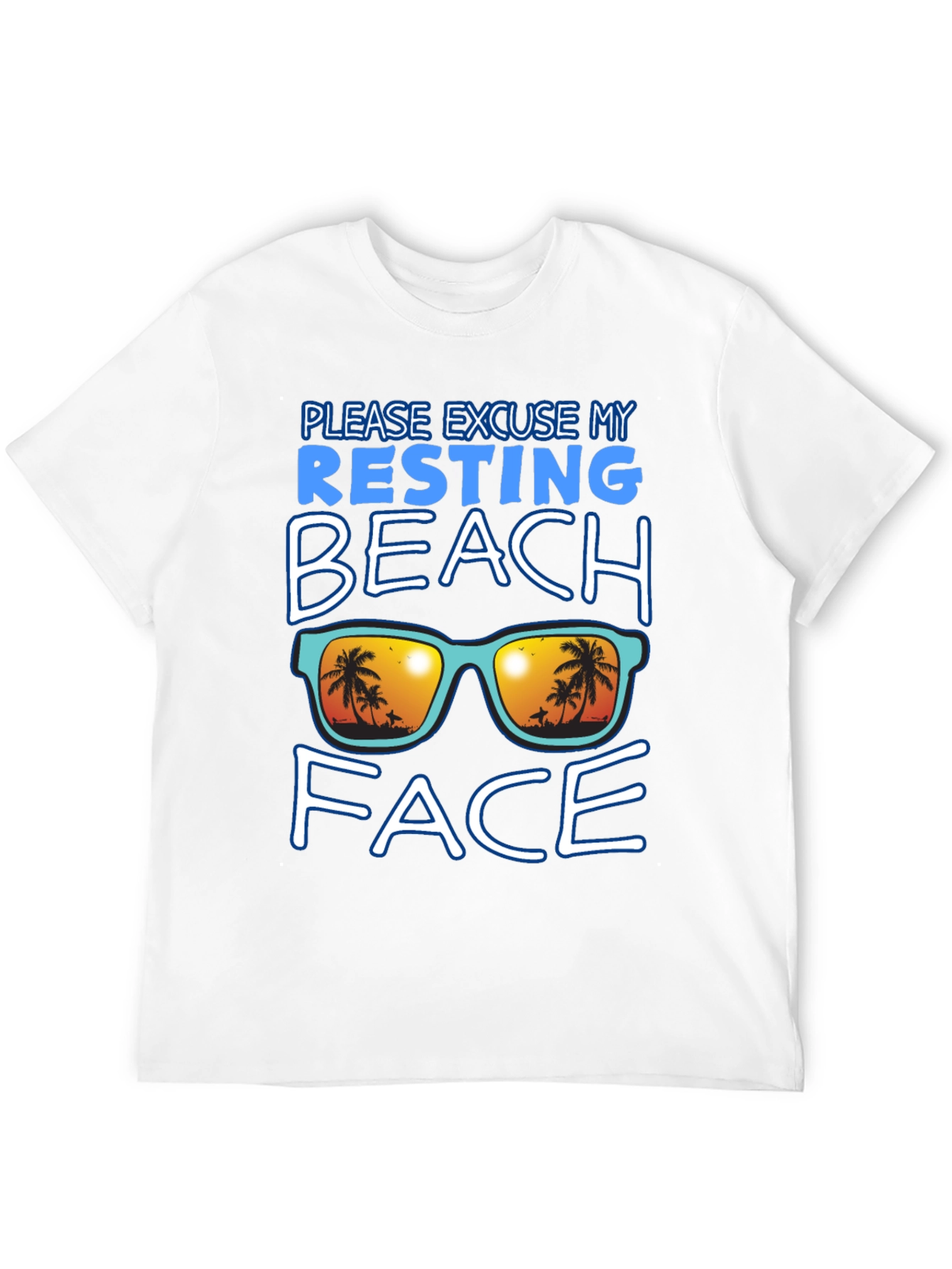 Resting Beach Face Graphic Tee