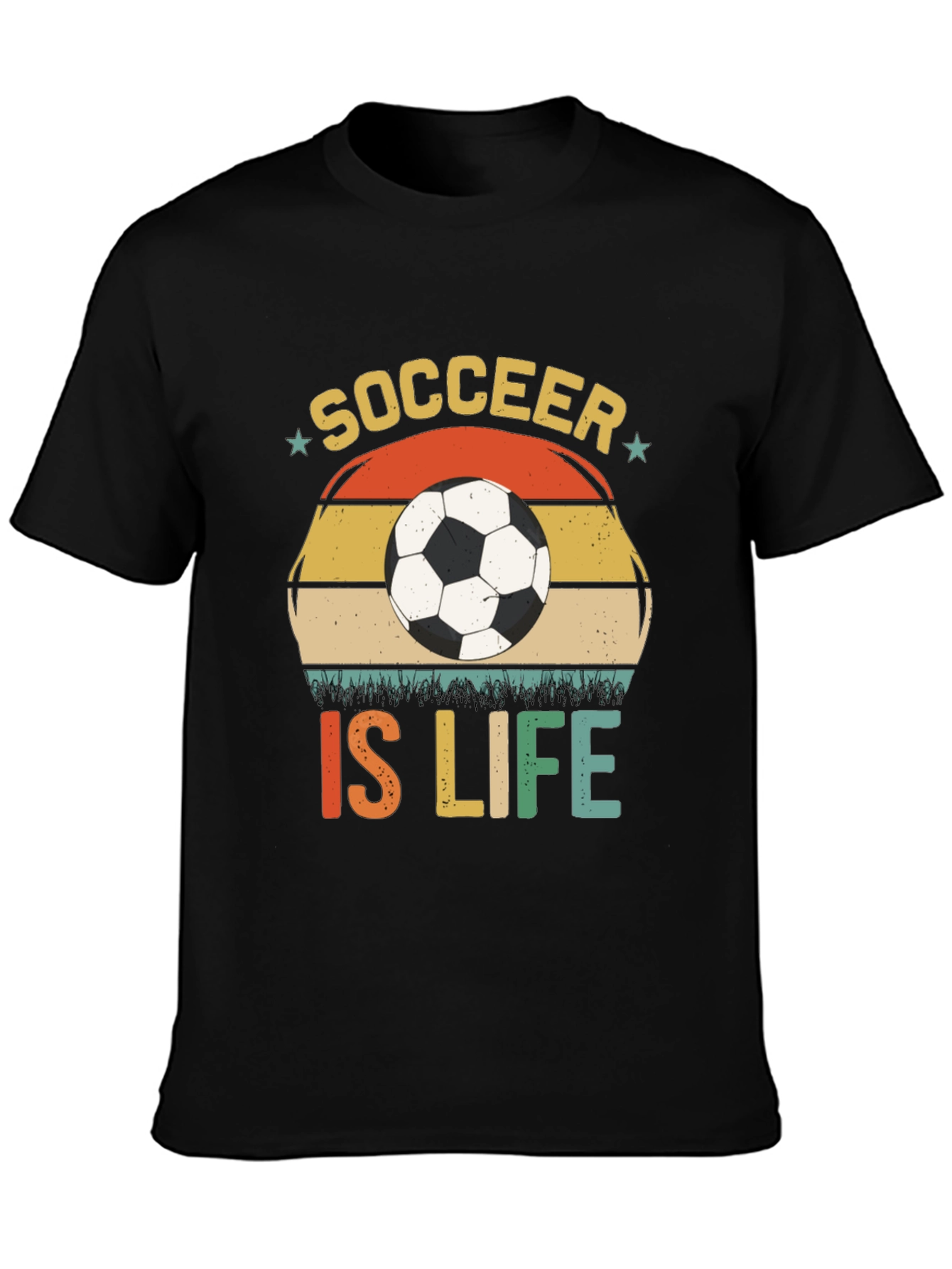 Soccer Is Life T-Shirt - Black Graphic Tee