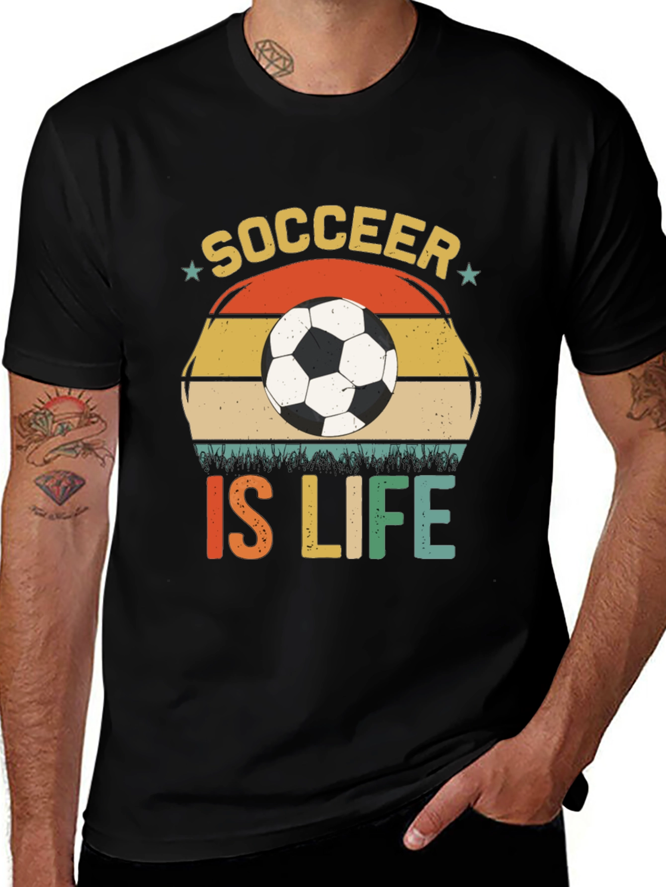 Soccer Is Life T-Shirt - Black Graphic Tee