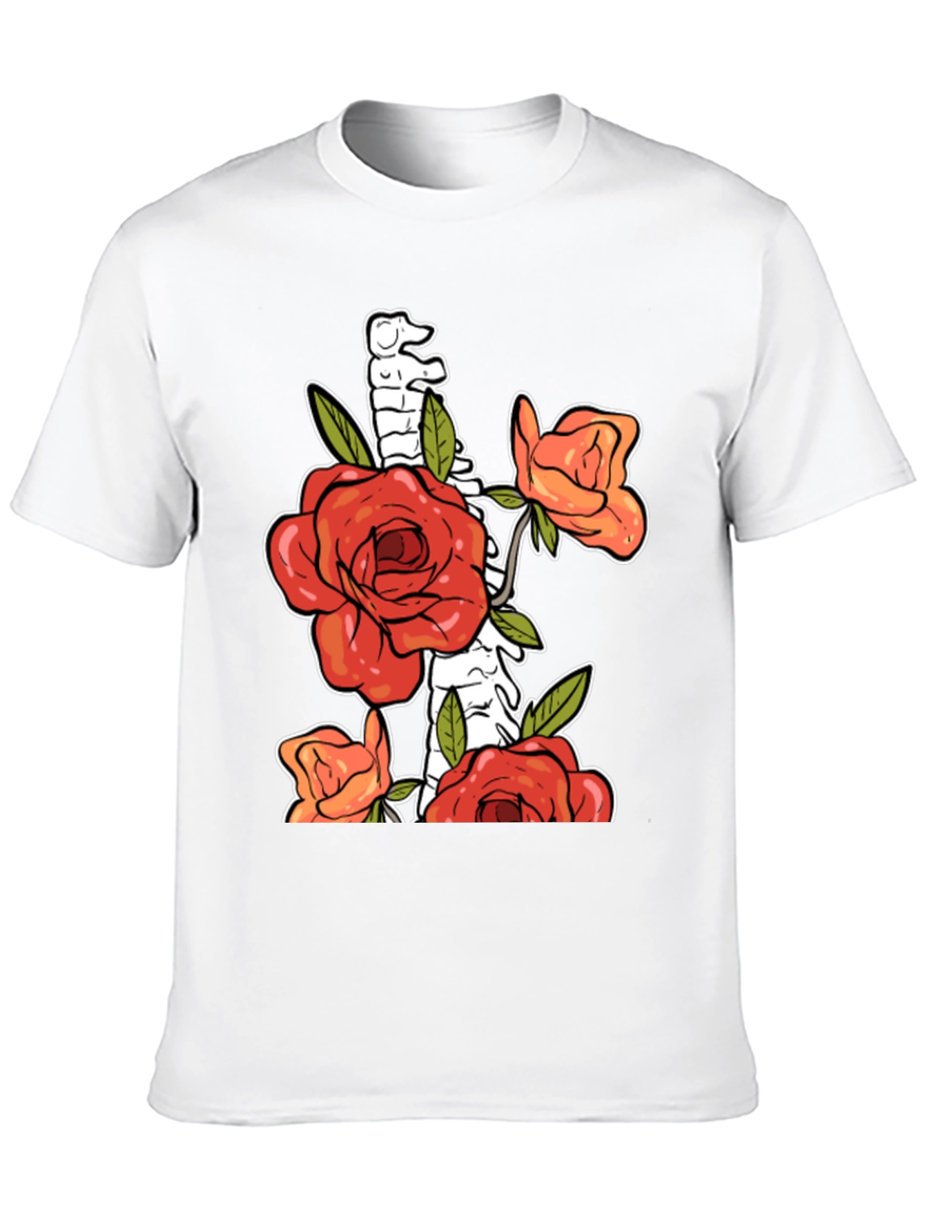 Floral Skeleton Graphic T-Shirt