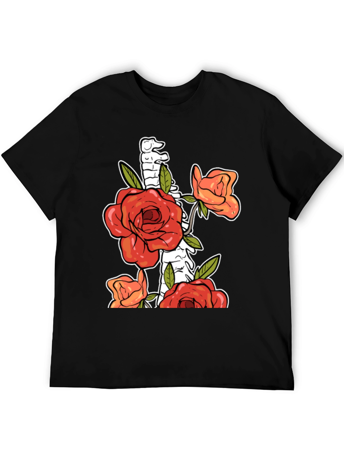 Floral Skeleton Graphic T-Shirt