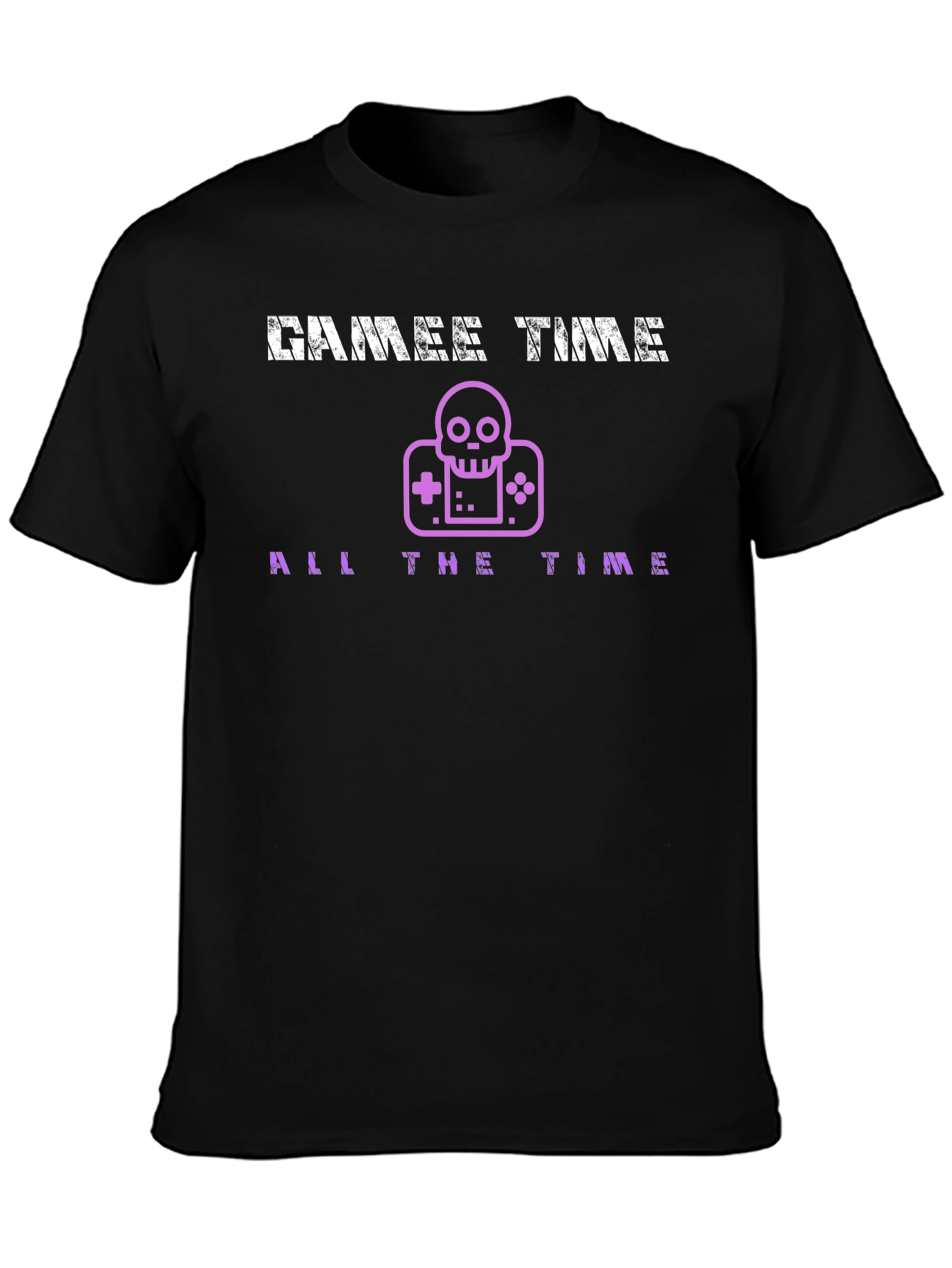 Games Time All The Time Black T-Shirt