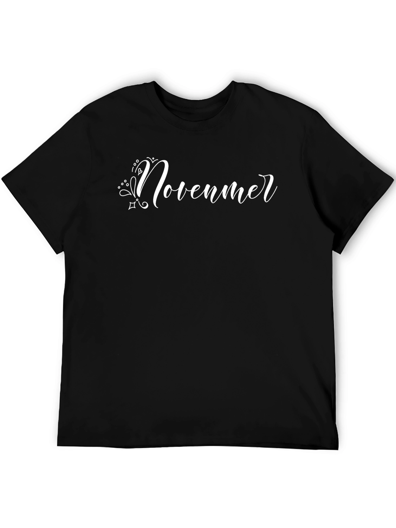 November Script Black T-Shirt